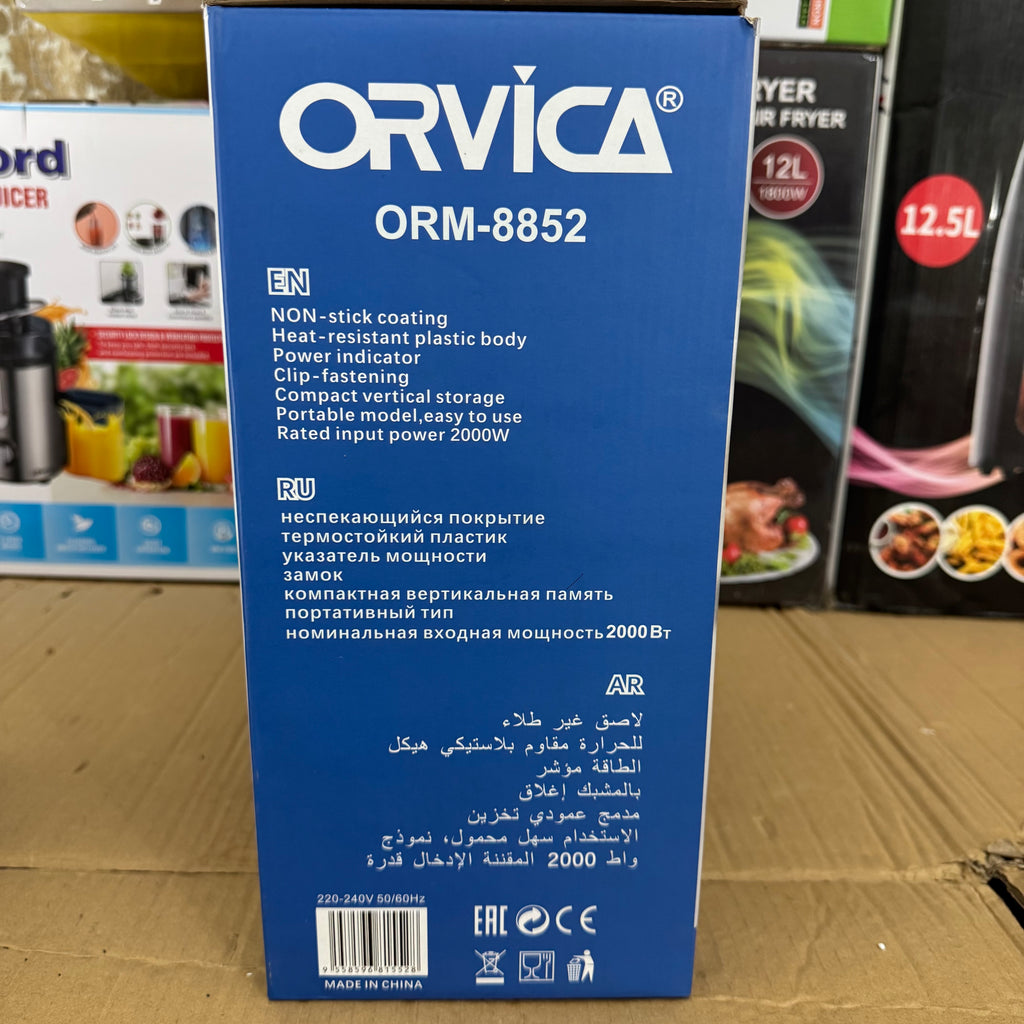 ORVICA ORM-8852 6-in-1 Sandwich Maker 2000W – Lot Imported | Multi Baker for Home & Commercial Use in Pakistan