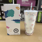 Gemini said Lot Imported Pearl Foam Double-Layer Tumbler 650ml. - BPA Free Cold Drink Cup