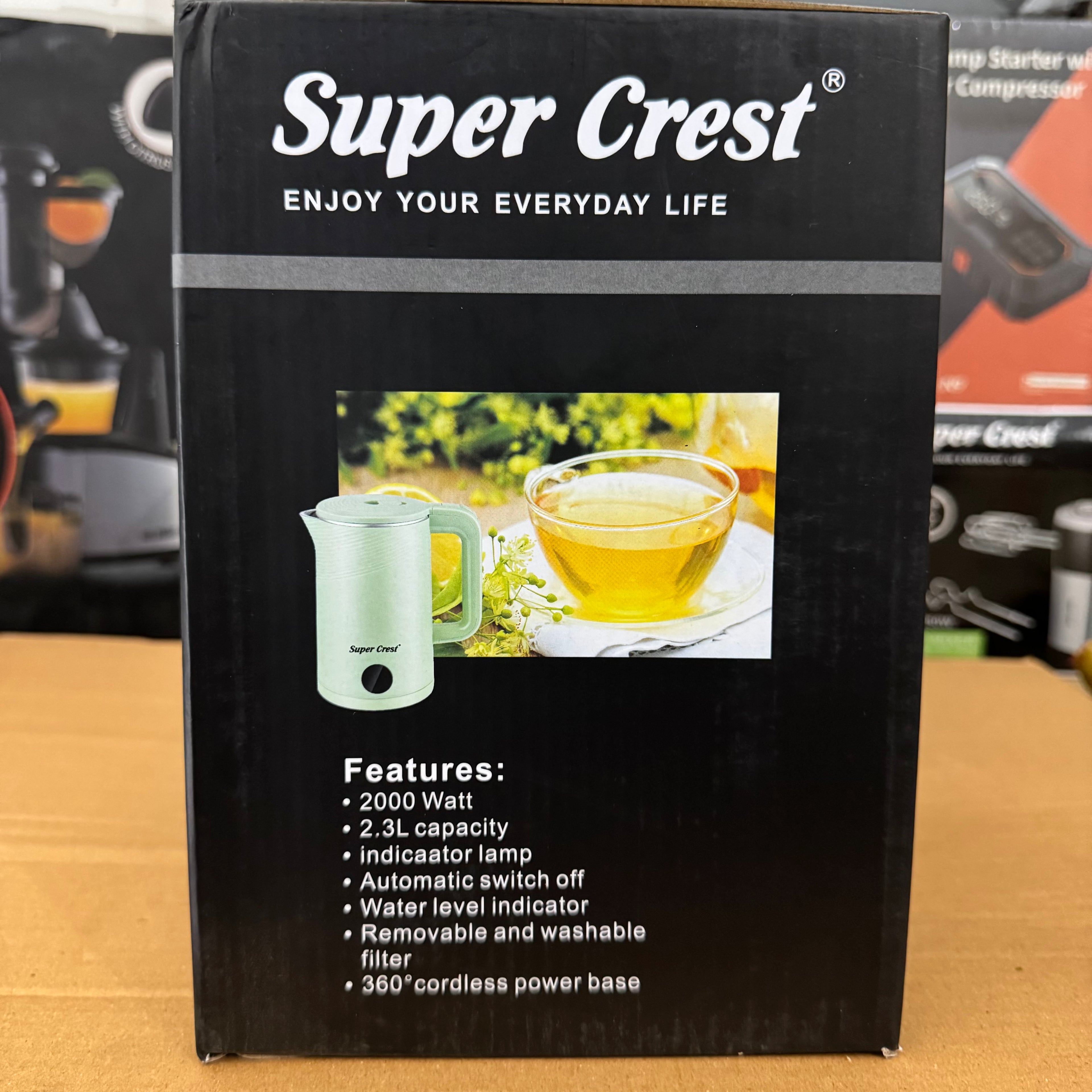 Super Crest 2000W Fast Boiling Electric Kettle SCT-4016 - Lot Imported