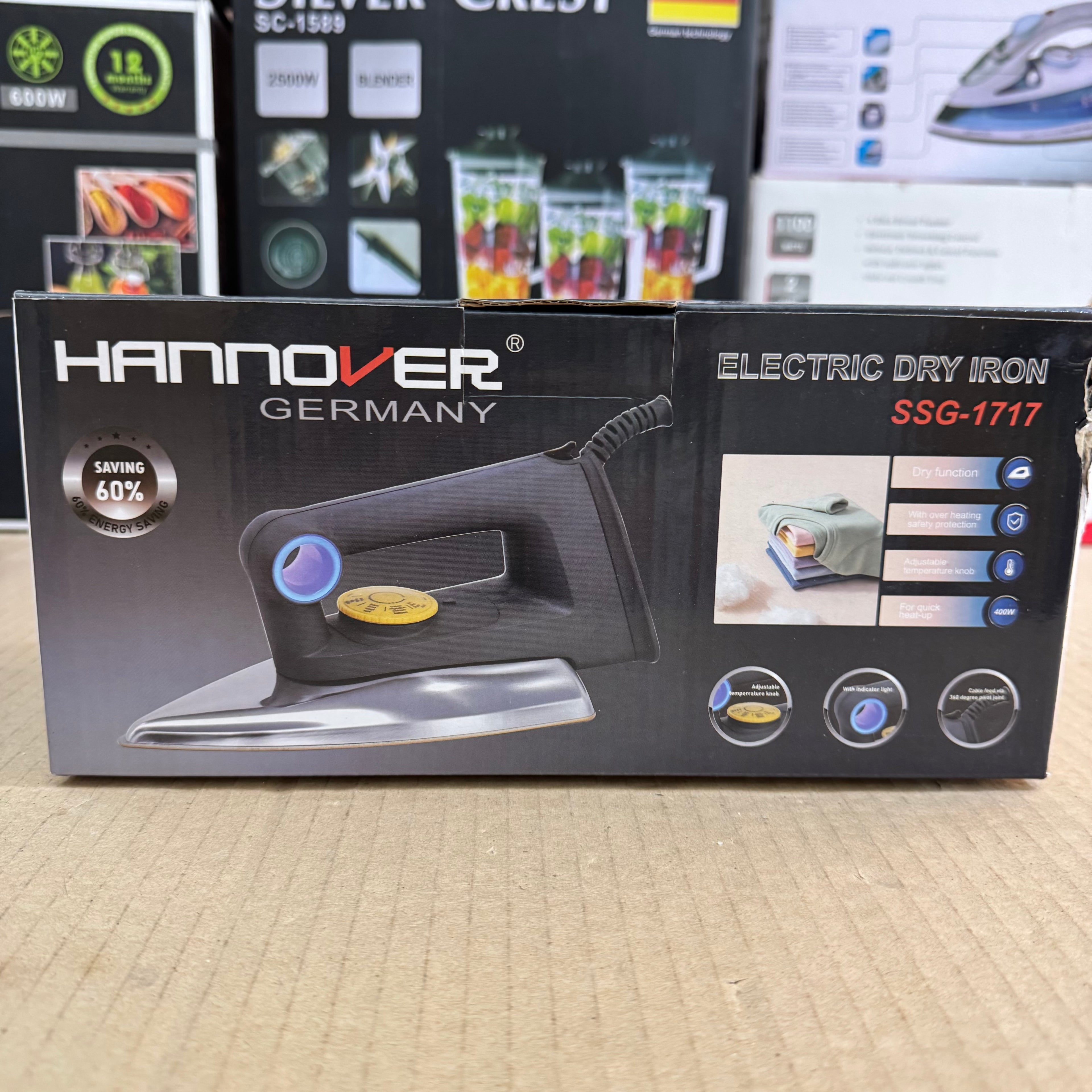 Hannover Germany Lot Imported  Electric Dry Iron SSG-1717 | Energy Saving Iron in Pakistan