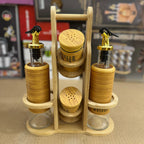 5-Piece Glass Spice & Oil Storage Jar Set