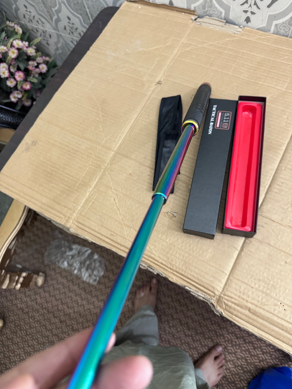 Lot Imported 5.11 Multicolor Gradient Tactical Baton | Heavy Duty Self Defense Stick – Pakistan