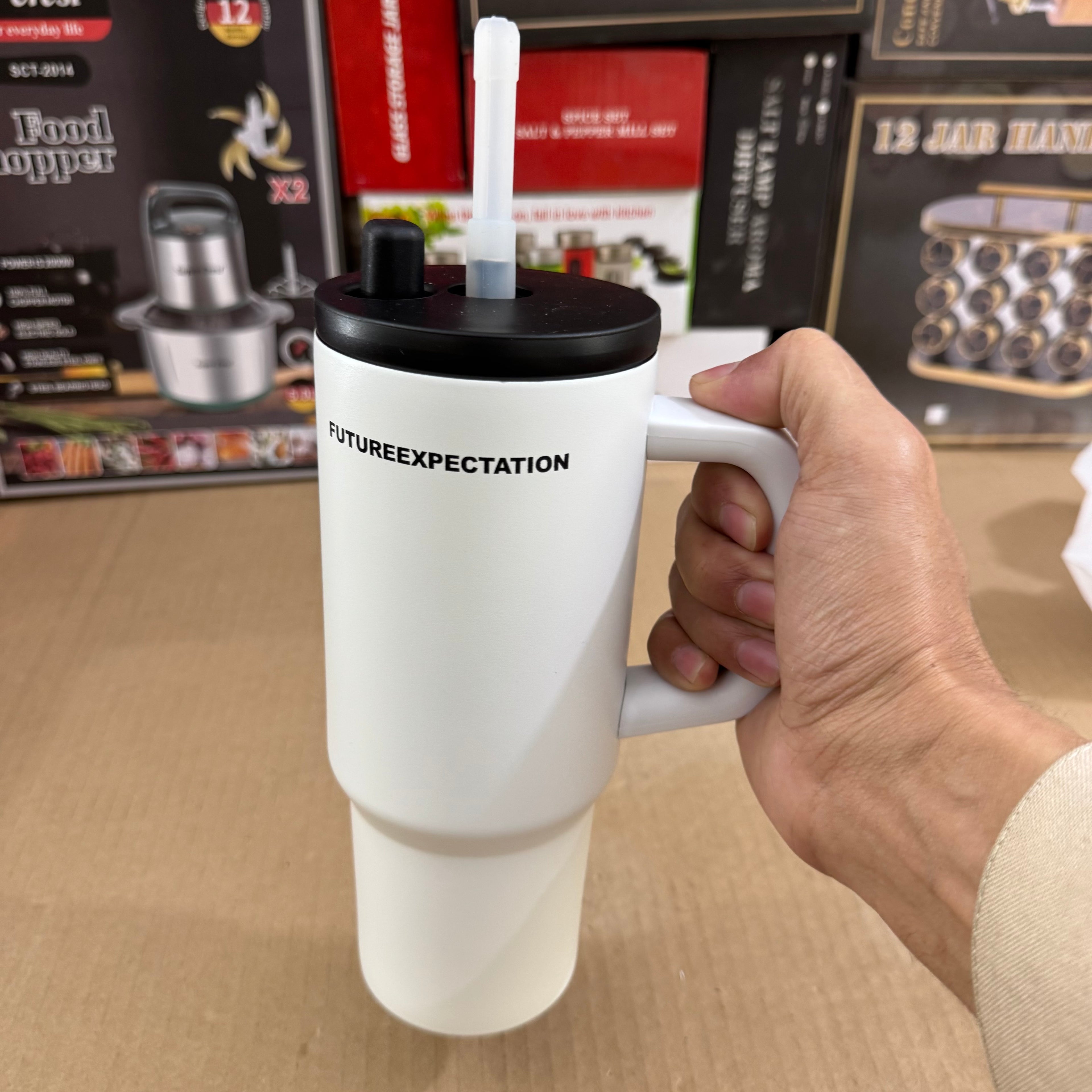 1180ml Fun+ Insulated Travel Tumbler Matte White