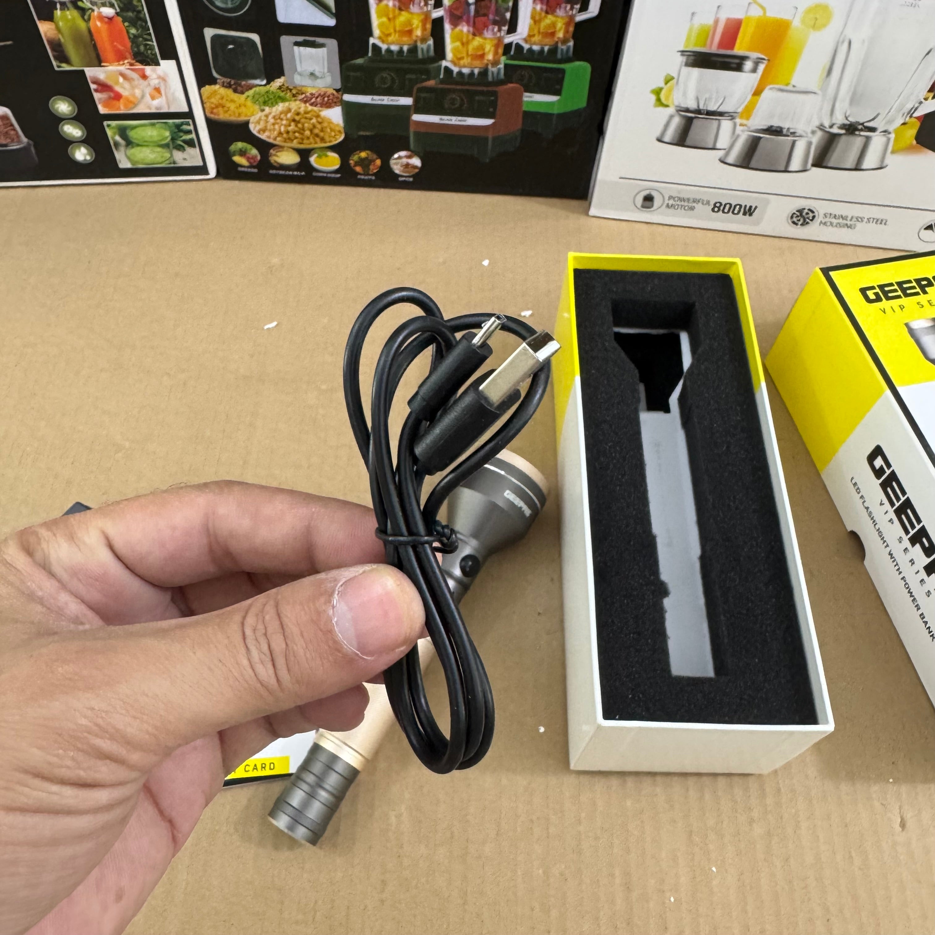 Geepas Rechargeable LED Flashlight GFL3827N