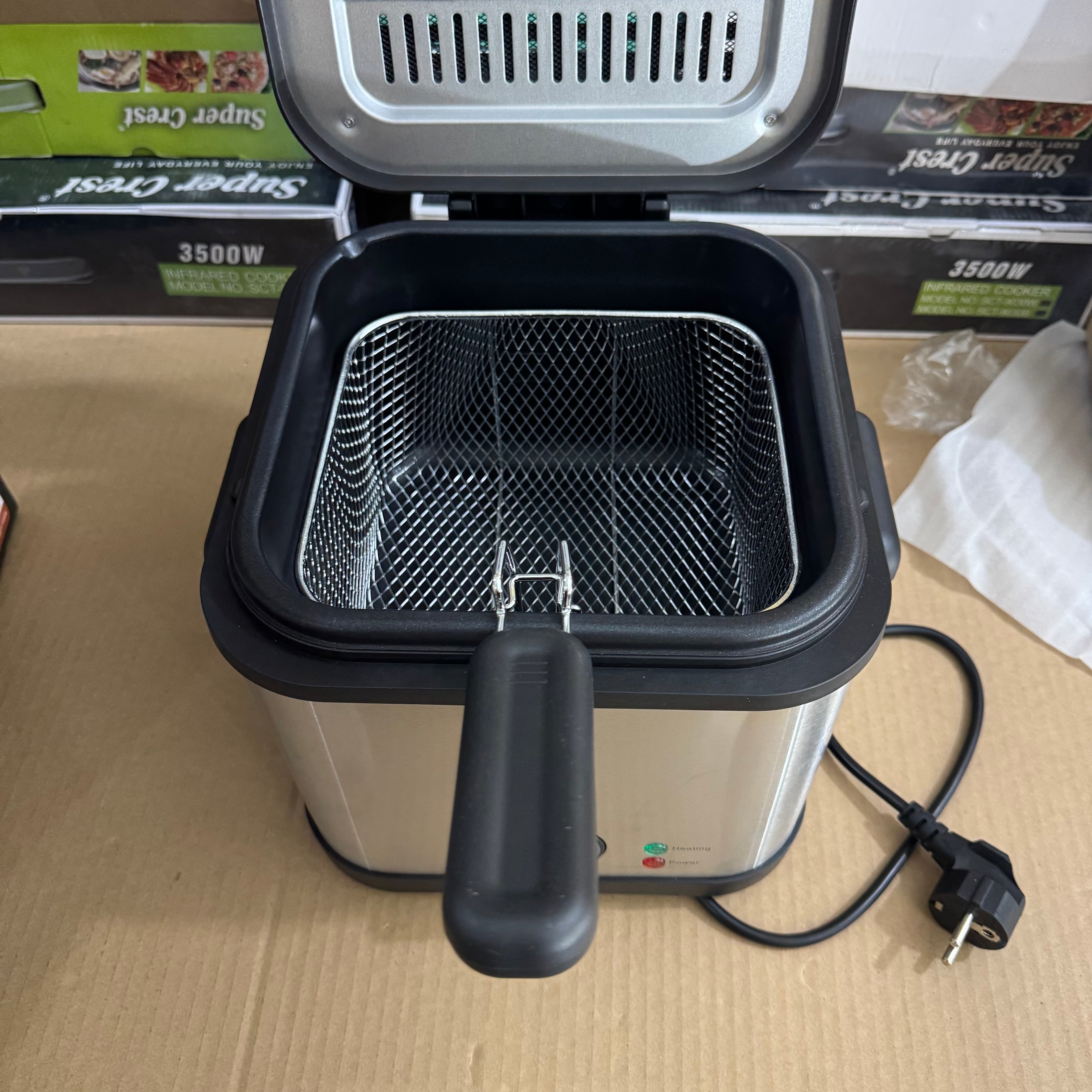 Boma Electric Deep Fryer 2.5L Stainless Steel - Model BM-87 Lot Imported