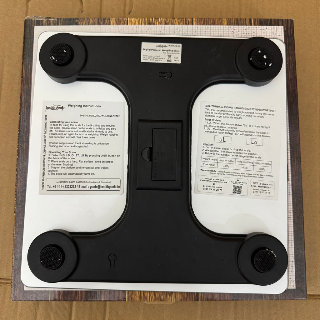 Healthgenie HD-221 Digital Weighing Scale - 180kg Capacity
