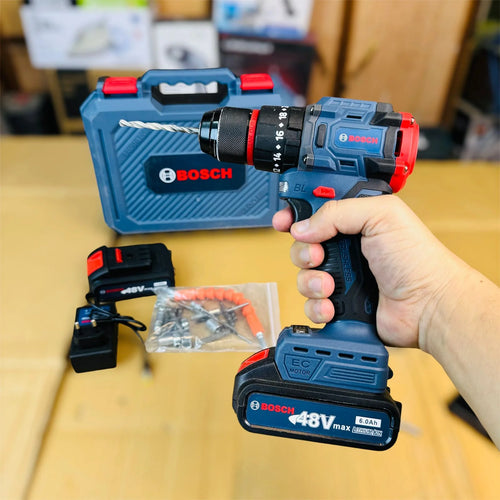 48V Brushless Cordless Drill Machine Set – Electric Power Drill with Tool Kit
