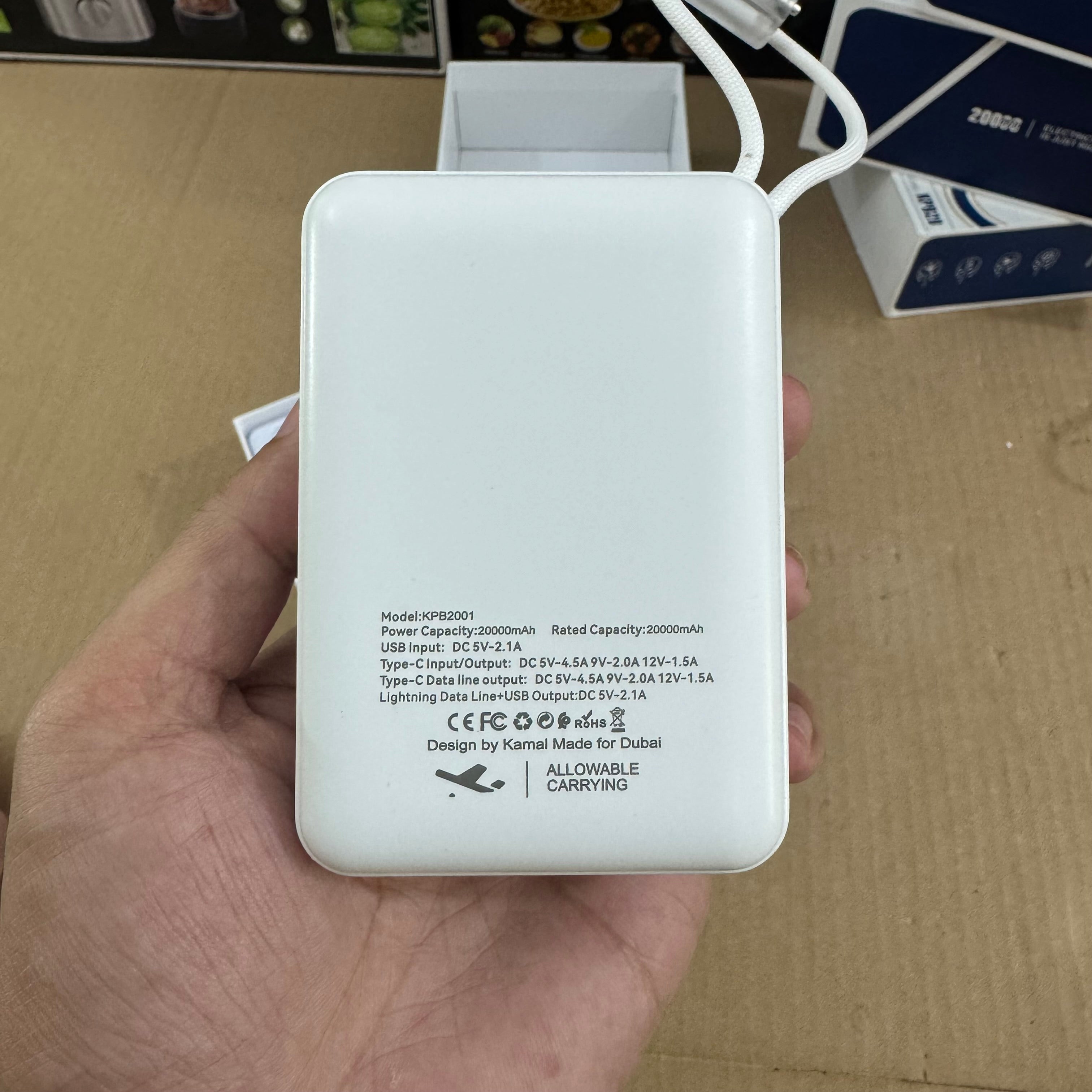 Kamal Ultra Compact 20000mAh Power Bank KPB2001