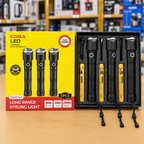 COBA CB-2074-3 LED Rechargeable Flashlight Set – 3 Pieces, Type-C Charging & Zoom