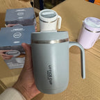 Cool Gray | 500ml Insulated Stainless Steel Office Coffee Mug with Lid