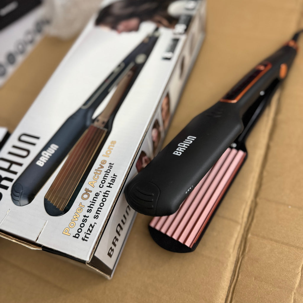 Lot Imported Braun Power Of Active Ions Hair Straightener BR-7004W