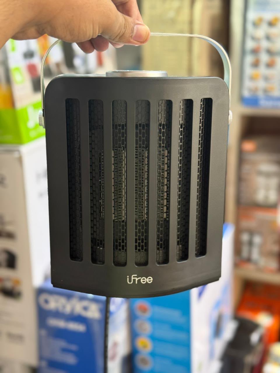 iFree Mini Electric Heater 950W – Portable PTC Ceramic Room Heater with Timer & Oscillation