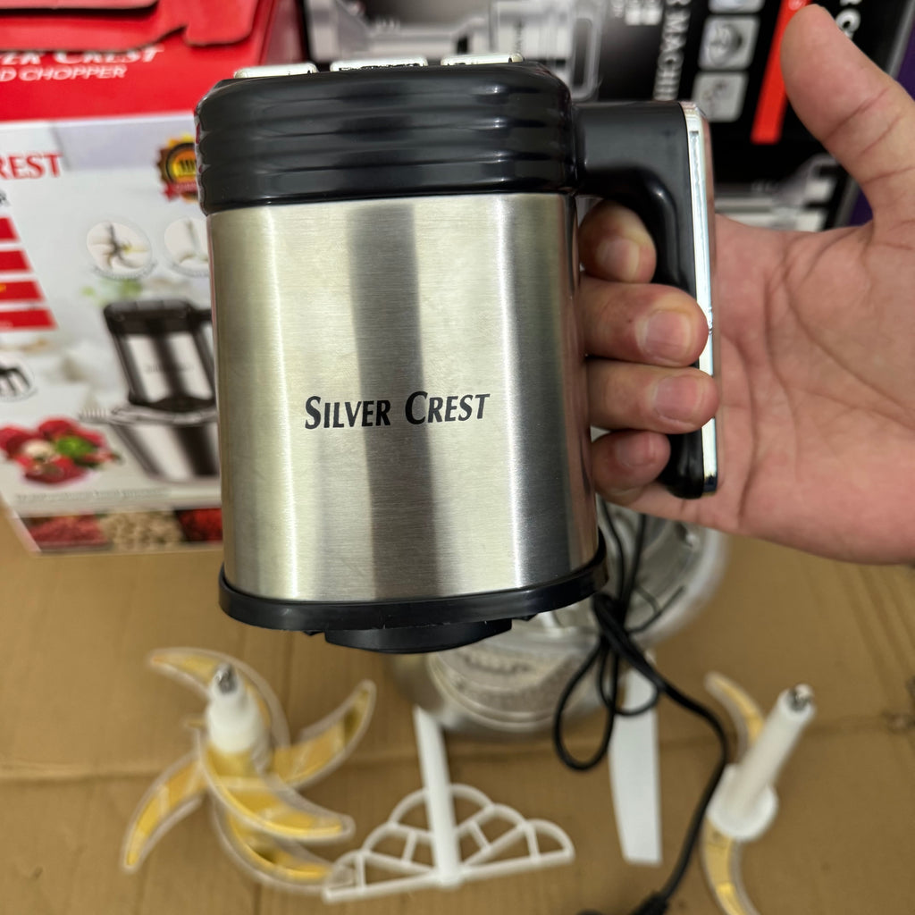 Silver Crest 3.5L Electric Food Chopper – 2000W Heavy Duty Meat Grinder & Ice Crusher Lot Imported
