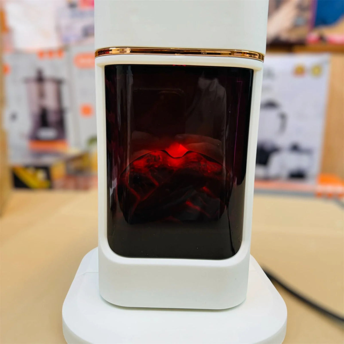 3D Flame Effect Ceramic Room Heater with Remote Control – Electric Space Heater
