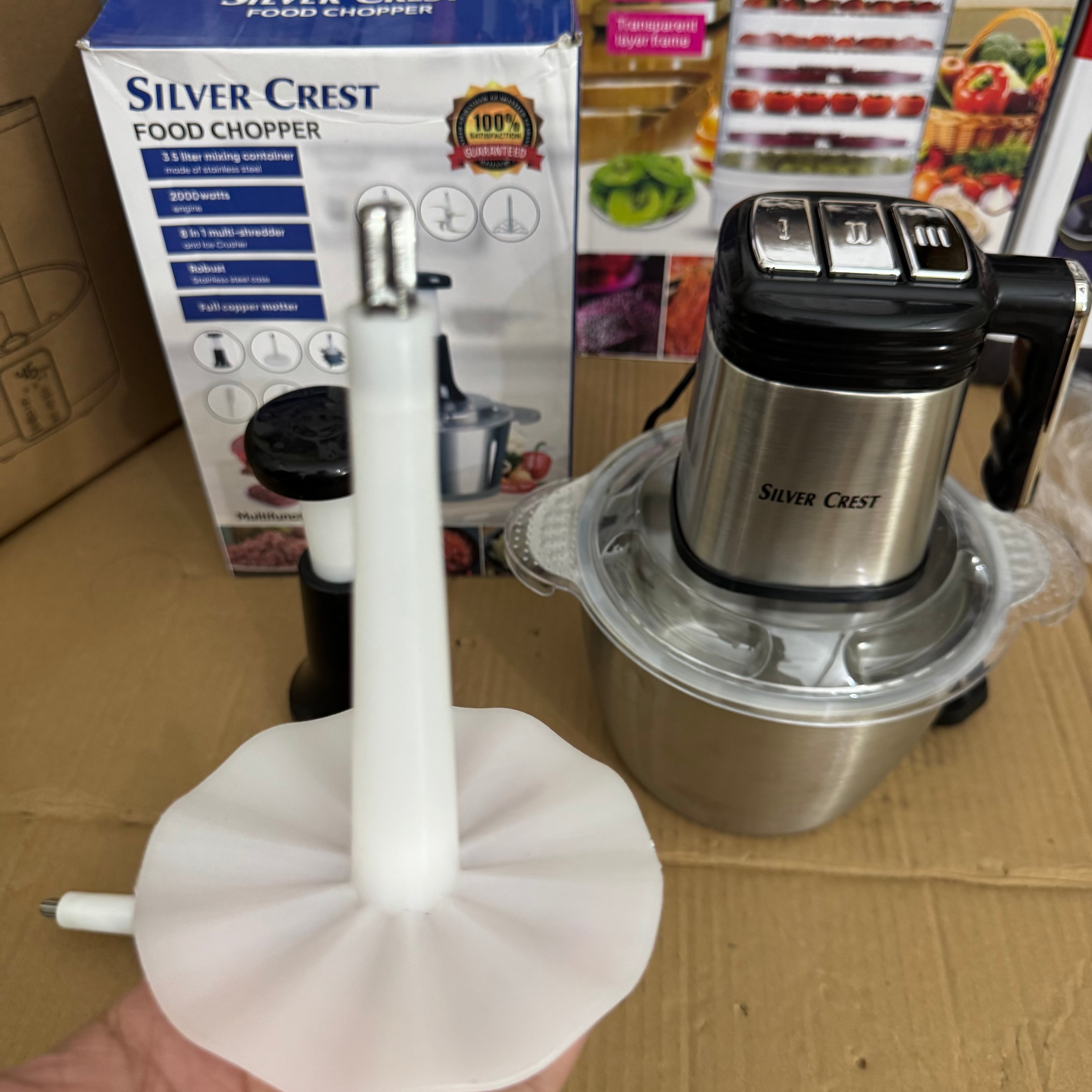 Silver Crest 3.5L Electric Food Chopper 8in1- 2000W Lot Imported