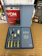 KDK 24-Piece Gold Textured Stainless Steel Cutlery Set | Service for 6