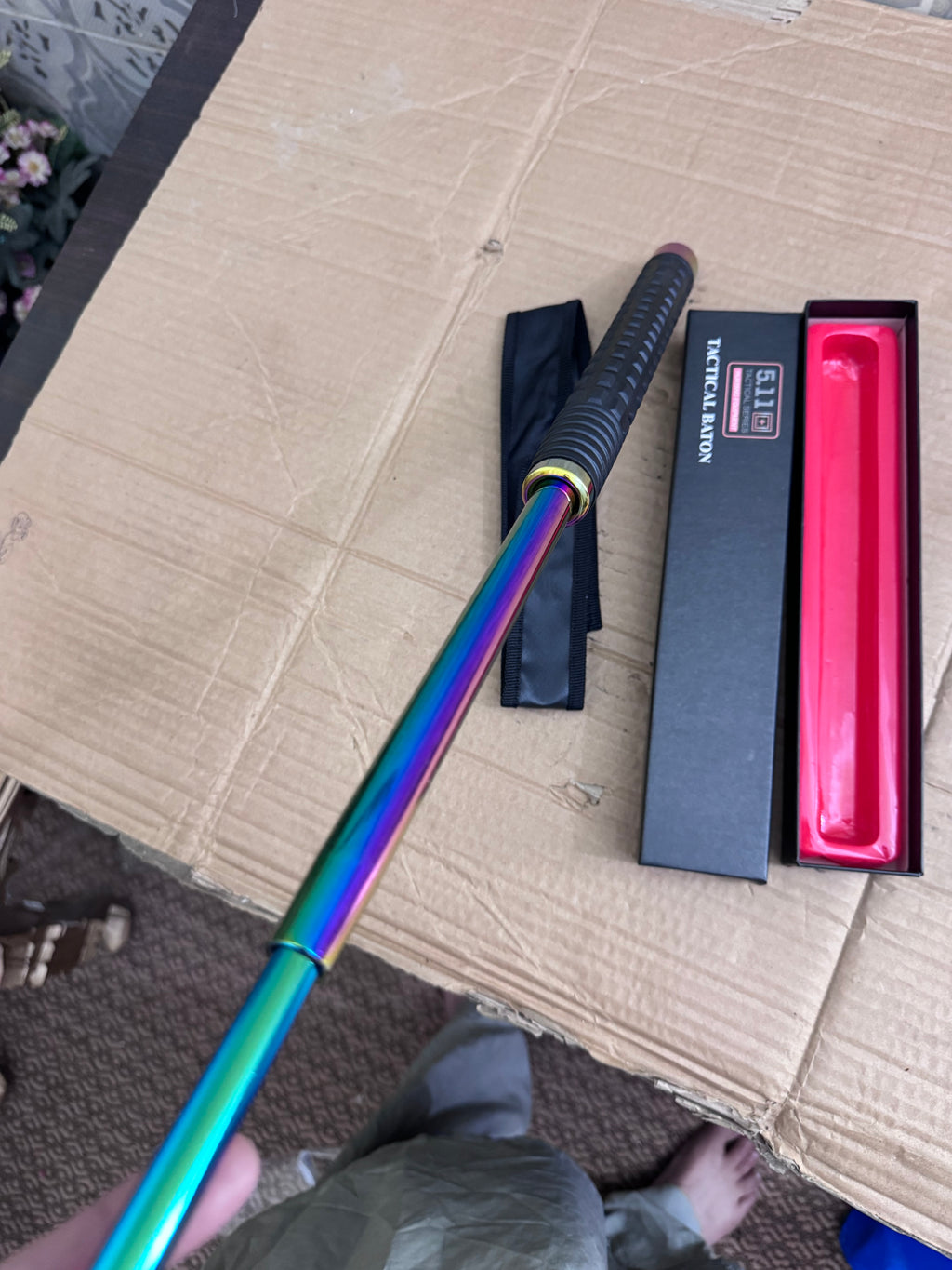 Lot Imported 5.11 Multicolor Gradient Tactical Baton | Heavy Duty Self Defense Stick – Pakistan