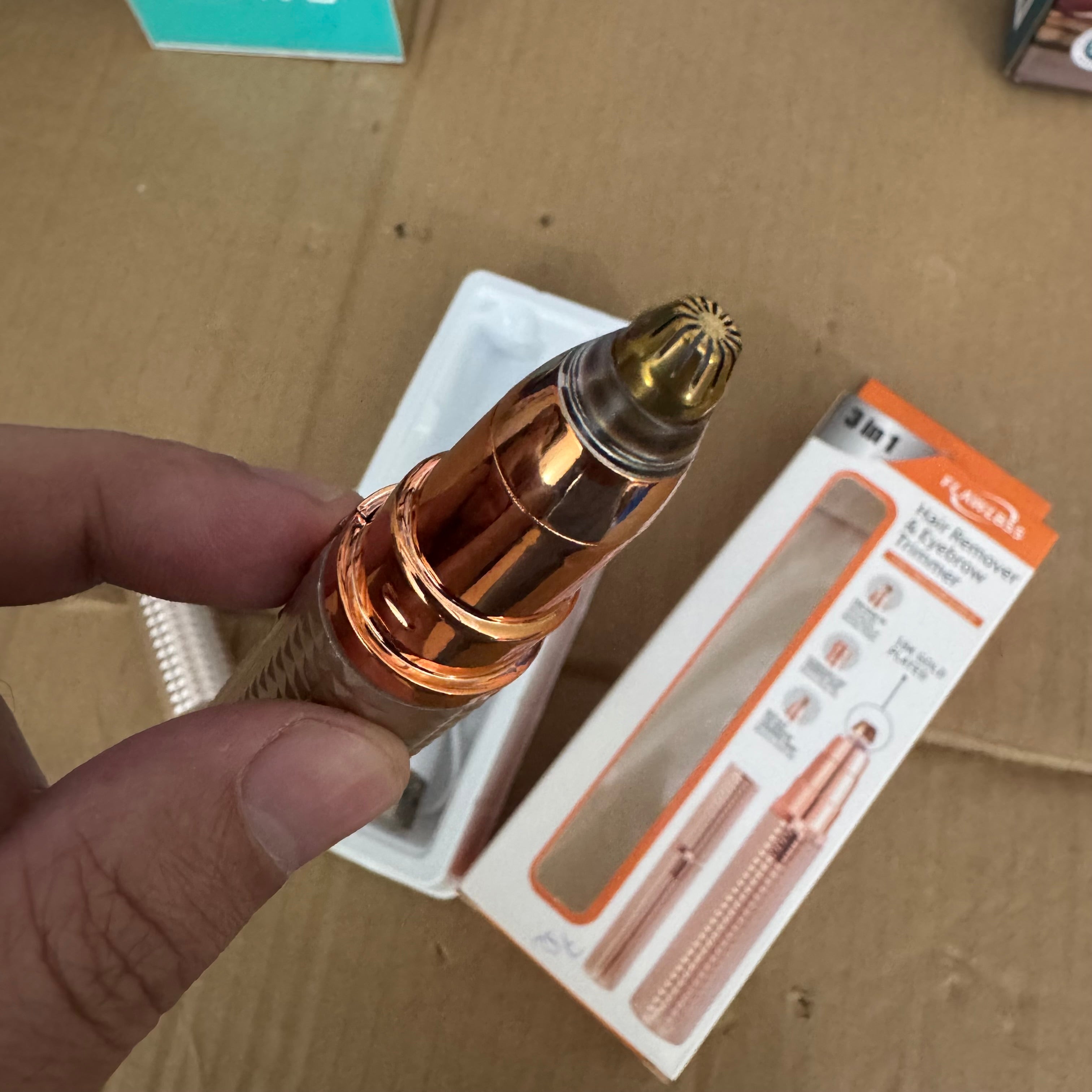 3-in-1 Rechargeable 18K Gold Plated Hair Remover & Eyebrow Trimmer