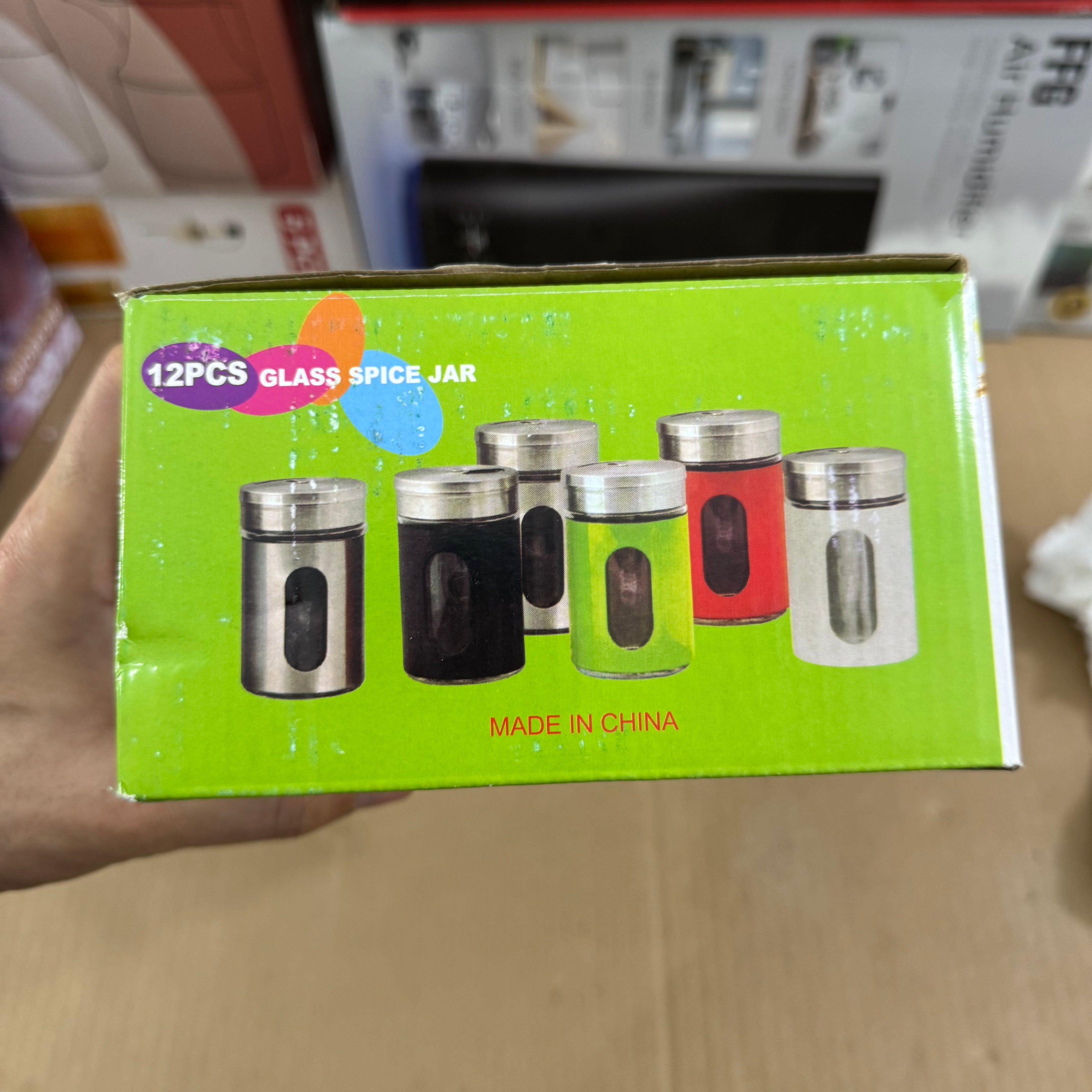 12-Piece Stainless Steel Spice Jar Set