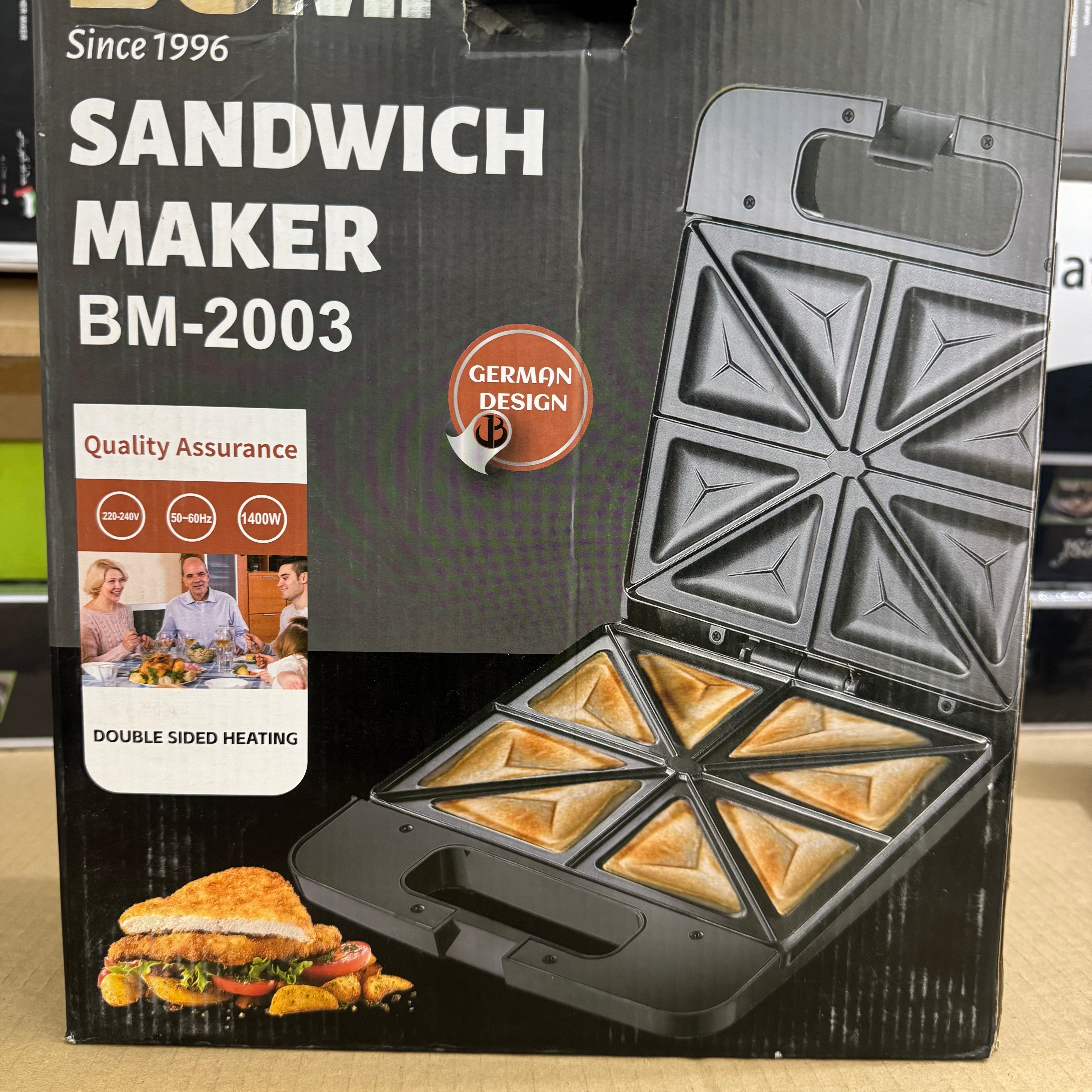 BOMA 1400W Electric Sandwich Maker - Model BM-2003 Lot Imported