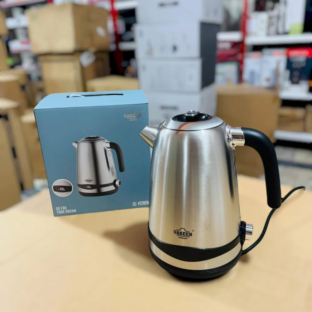 Uakeen ZL-018 2L Electric Kettle 2200W – Stainless Steel Temperature Control