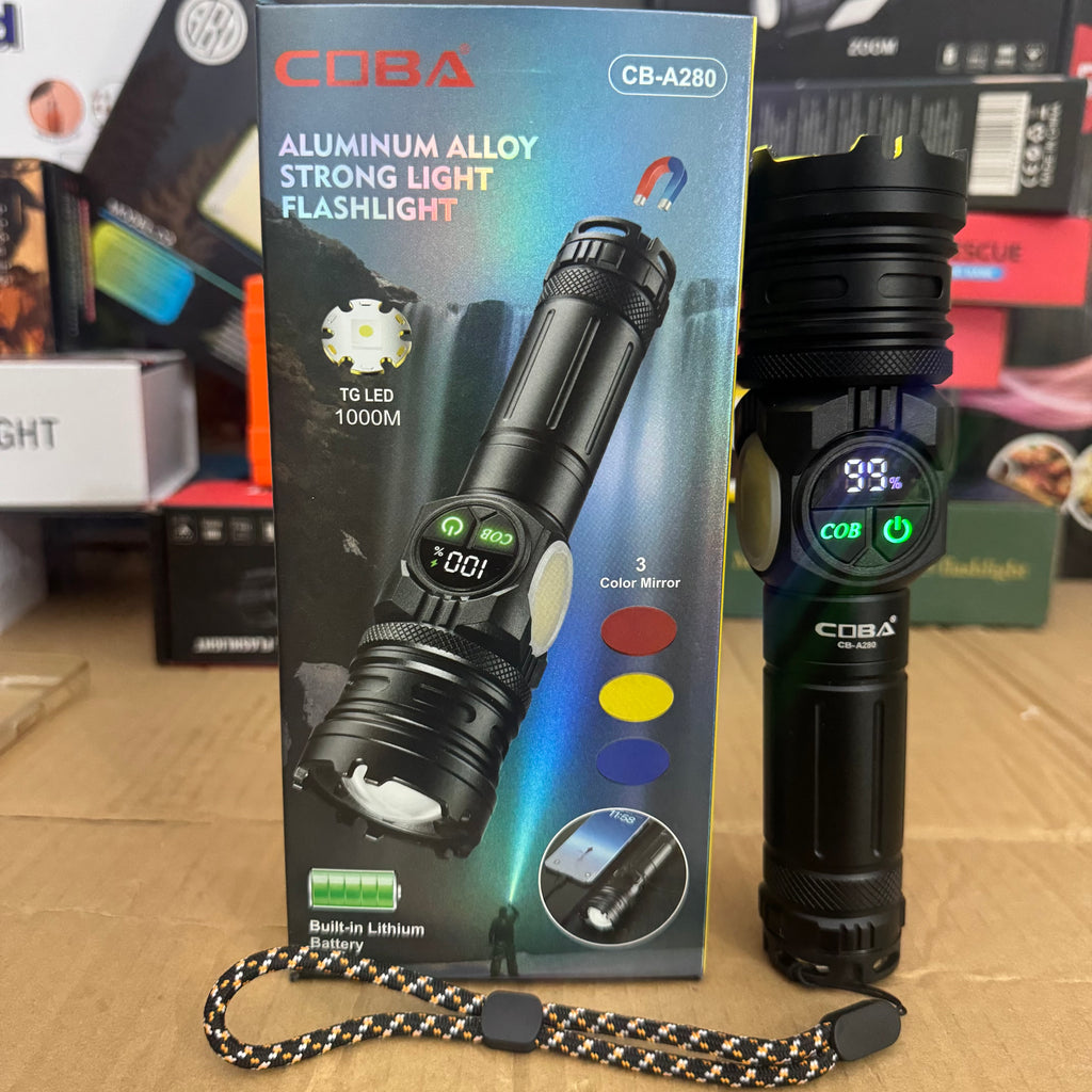 COBA CB-A280 Aluminum Alloy Flashlight Lot Imported
