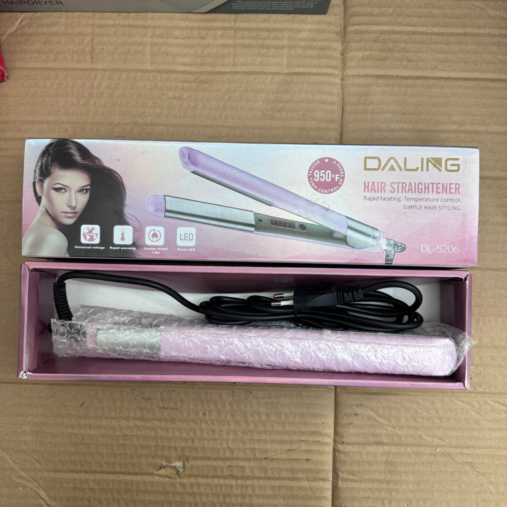 Daling DL-5206 Hair Straightener – Lot Imported | Professional Flat Iron for Smooth Styling