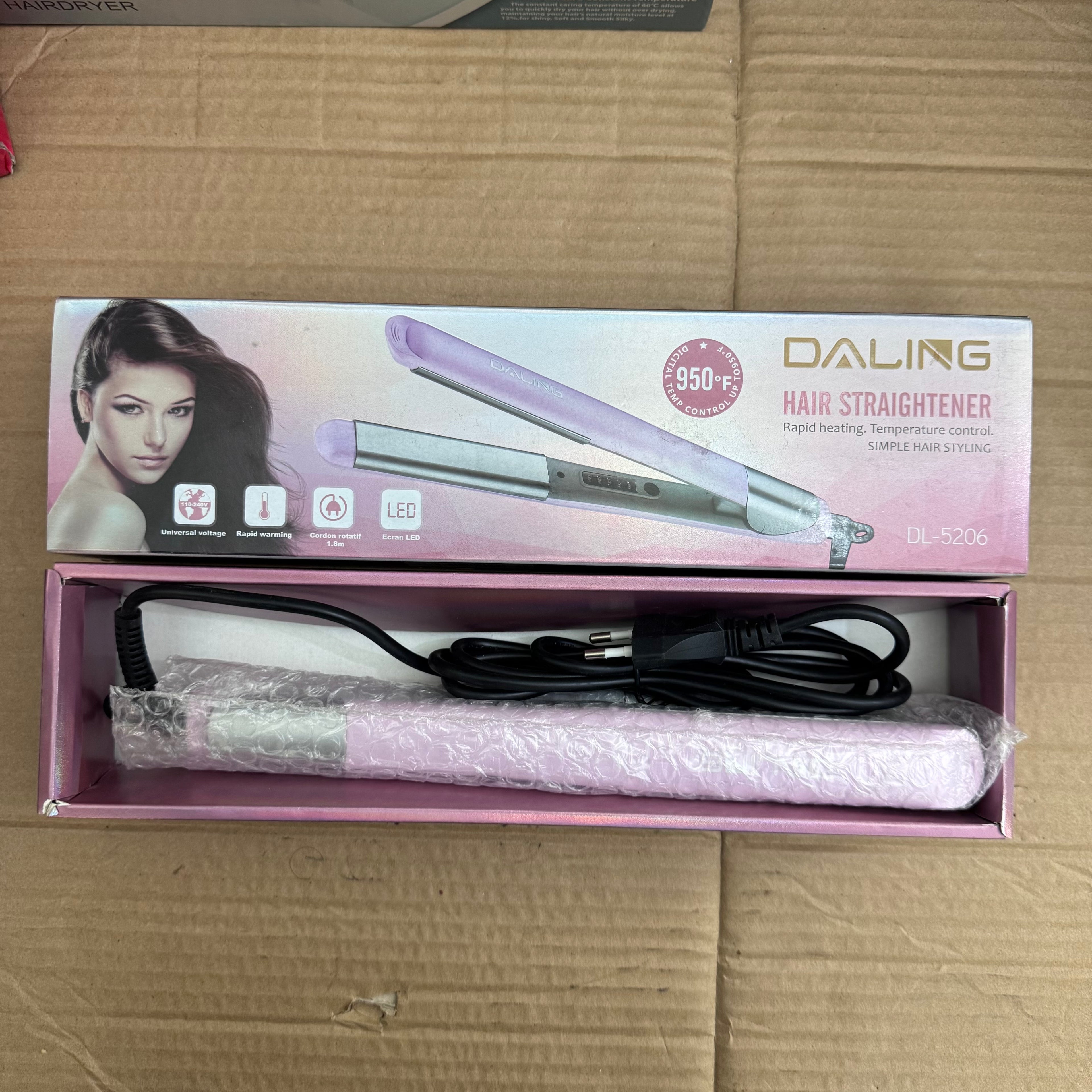 Daling DL-5206 Hair Straightener – Lot Imported | Professional Flat Iron for Smooth Styling
