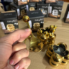 Luxury Gold Ball Cutlery Set - 7-Piece Dessert Fork & Spoon Kit