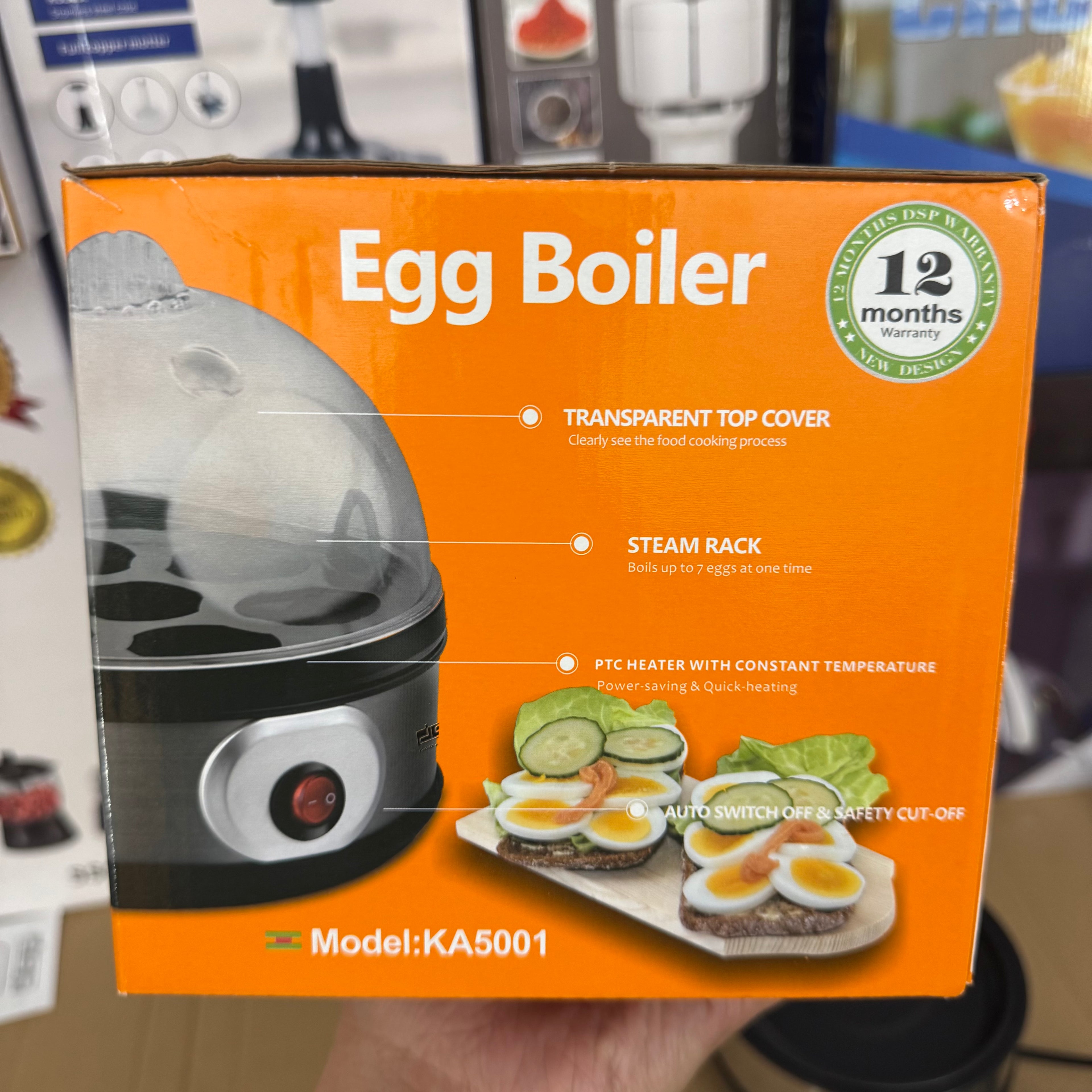 DSP 350W Electric Egg Boiler & Steamer - KA5001 Lot Imported