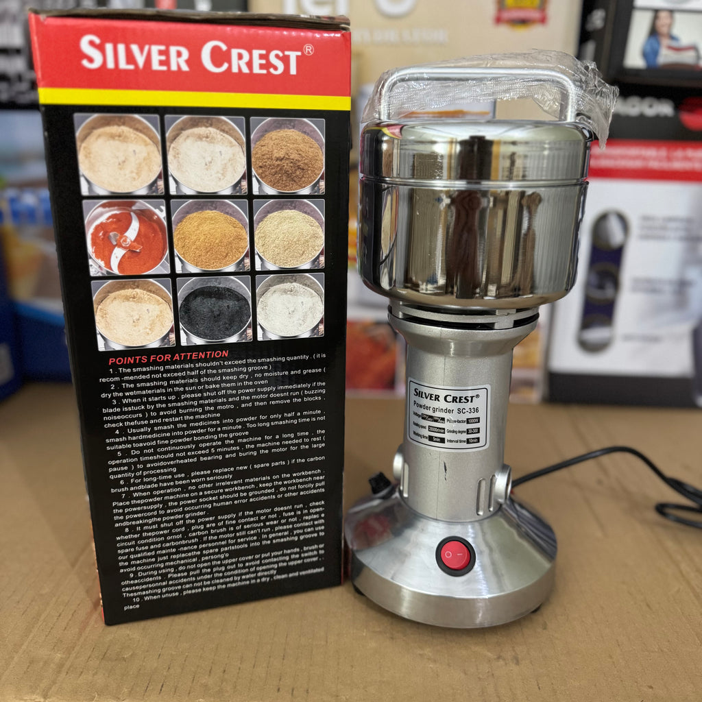 Silver Crest Powder Grinder 1000W (Lot Imported) – 150g Capacity | Heavy Duty Spice & Grain Grinder – Pakistan