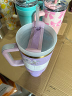 Stanley 1180ml Glass Purple Floral Steel Tumbler