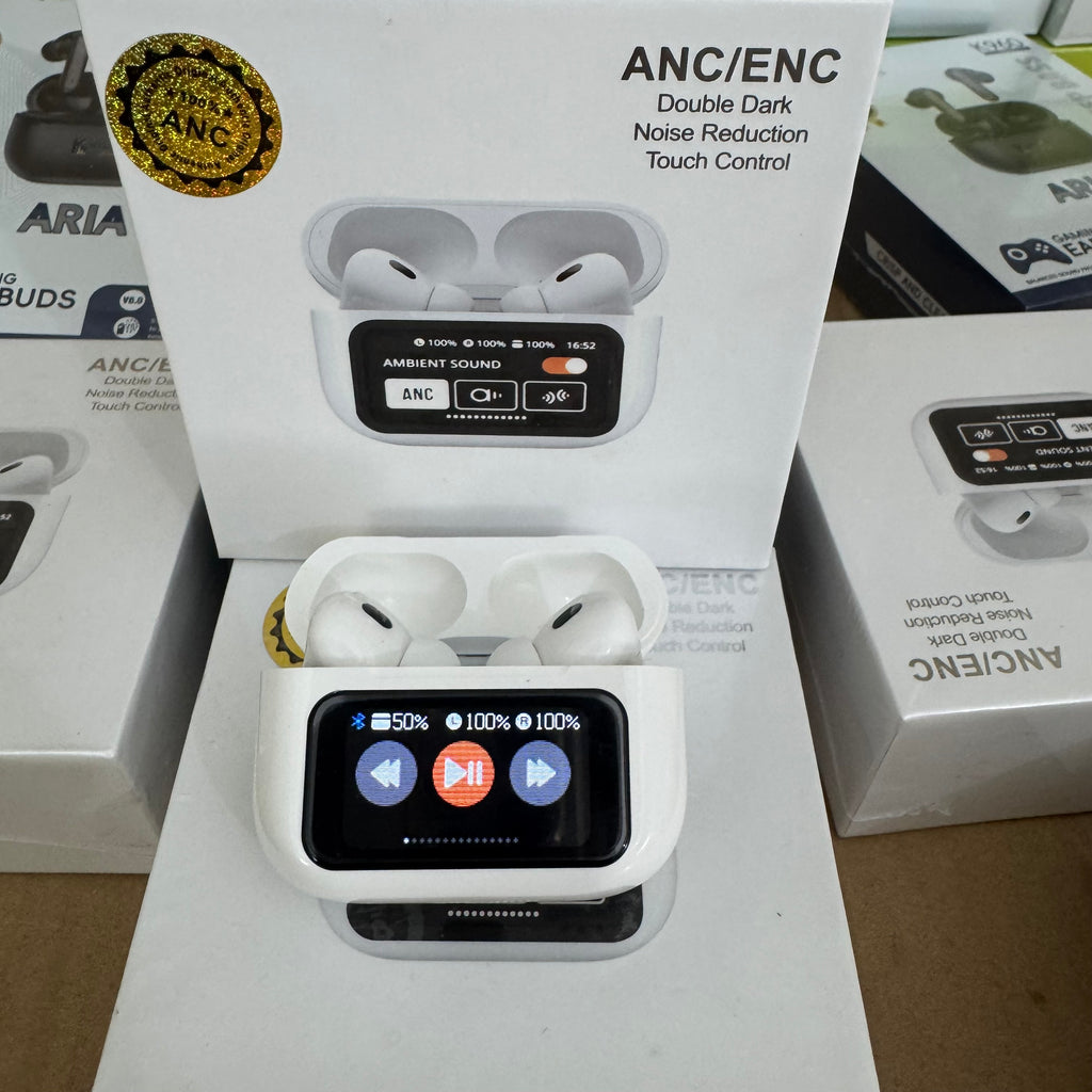 ANC/ENC Smart LCD Screen Wireless Earbuds – Lot imported