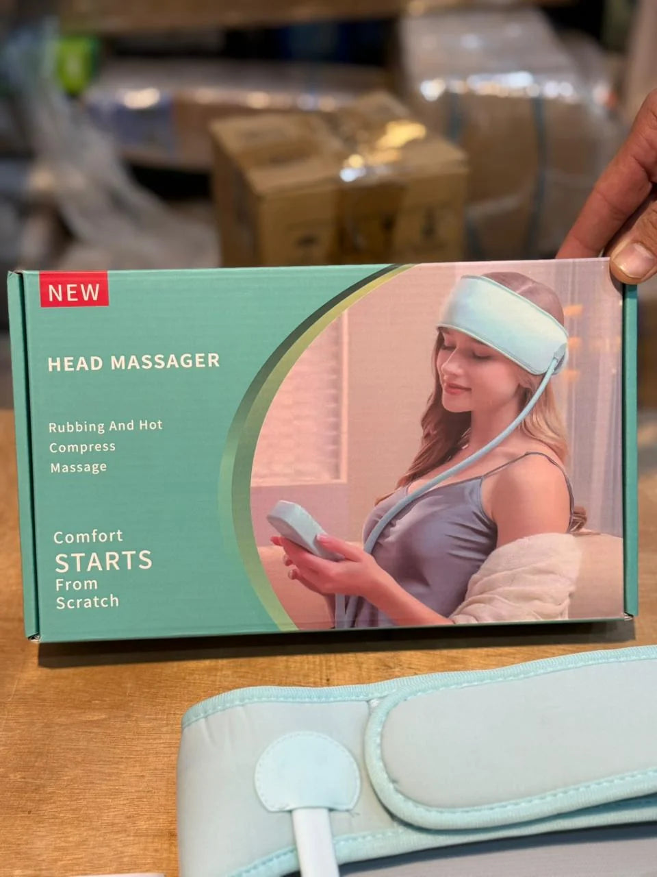 Electric Head Massager with Hot Compress – Relaxing Head Massage Device