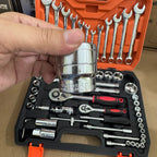 61-Pcs Professional Chrome Vanadium Socket & Wrench Tool Set German