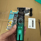 Daling DL-1910 Professional Hair Trimmer 7500RPM – USB Rechargeable Cordless Beard & Hair Clipper with LED Display