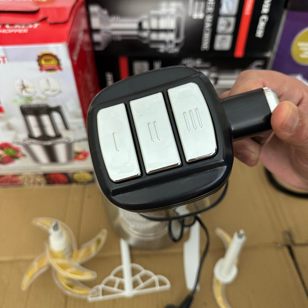 Silver Crest 3.5L Electric Food Chopper – 2000W Heavy Duty Meat Grinder & Ice Crusher Lot Imported