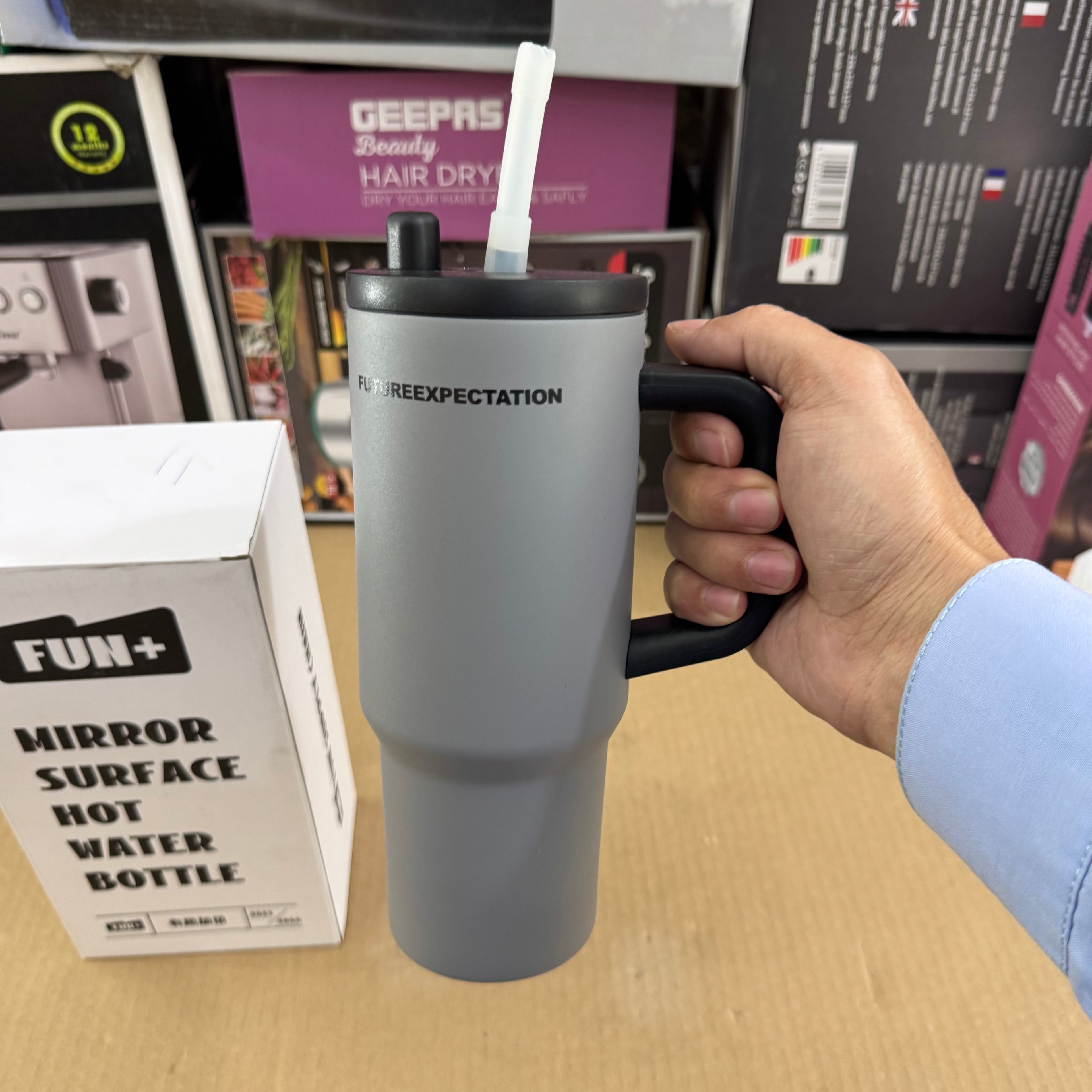 Fun+ Future Expectation 1180ml Vacuum Insulated Tumbler - Grey