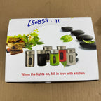 12-Piece Stainless Steel Spice Jar Set