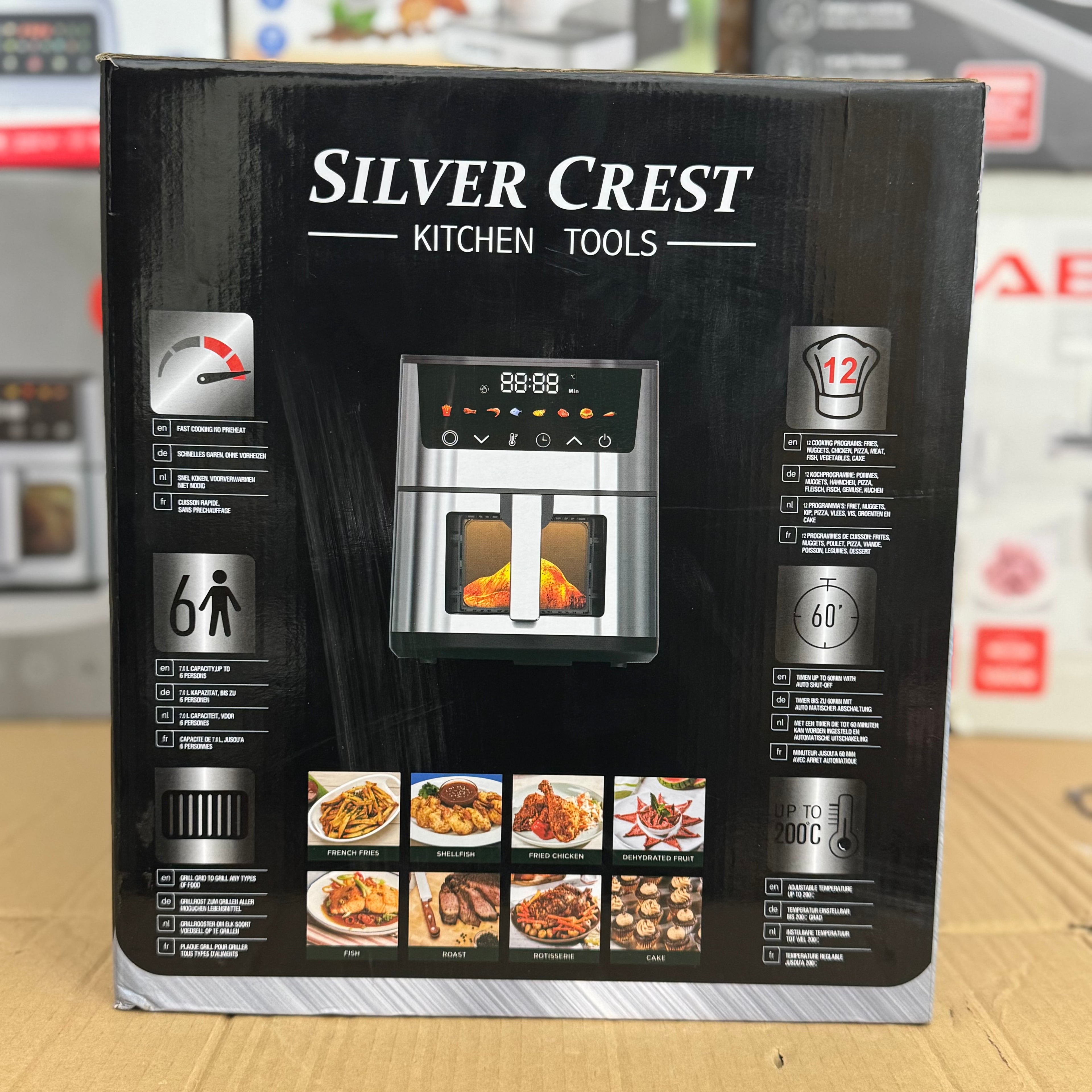 SilverCrest 7L Digital Air Fryer | 1400W SSG-1818 Healthy Multi-Cooker