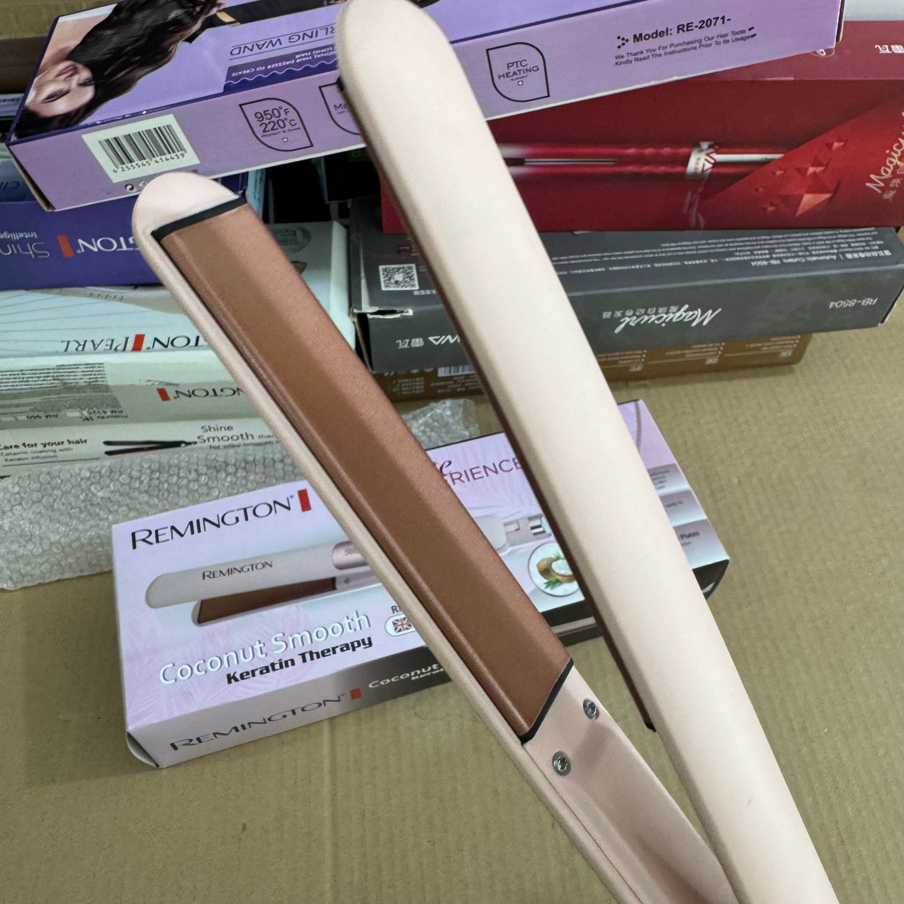 Remington Coconut Smooth Keratin Therapy Hair Straightener - Model RM-307 Lot Imported