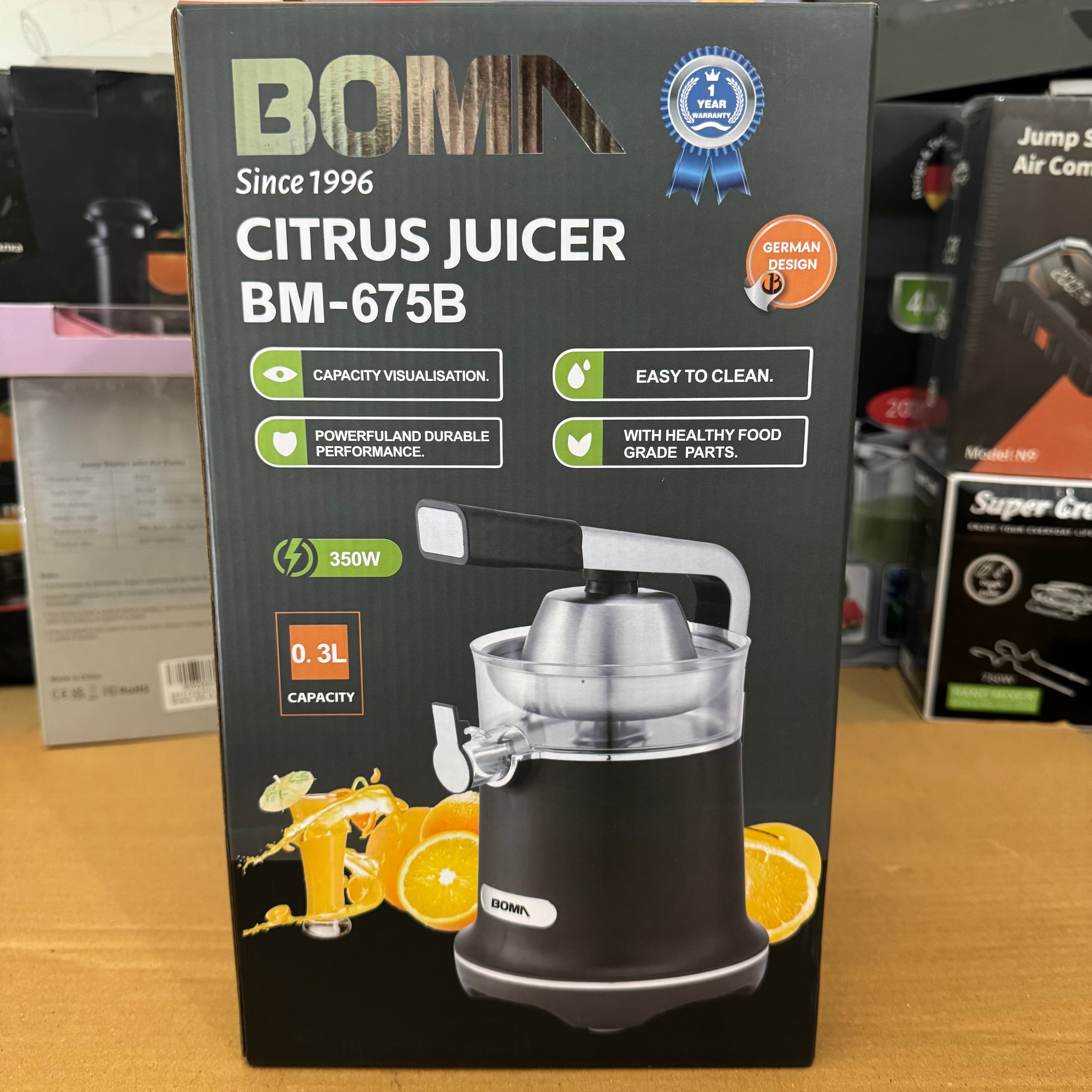 BOMA 350W Electric Citrus Juicer BM-675B - Lot Imported