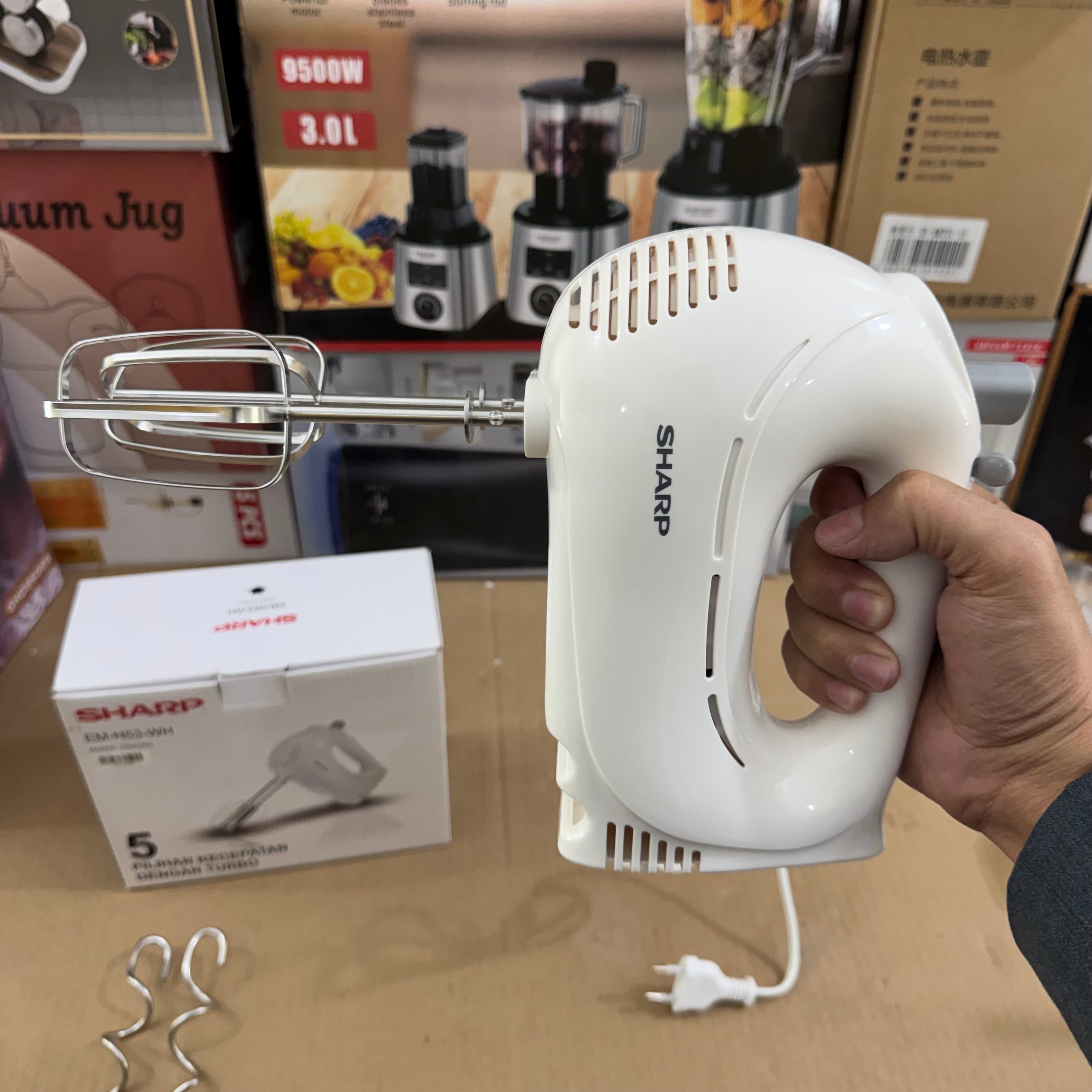 SHARP 5-Speed Hand Mixer EM-H53-WH