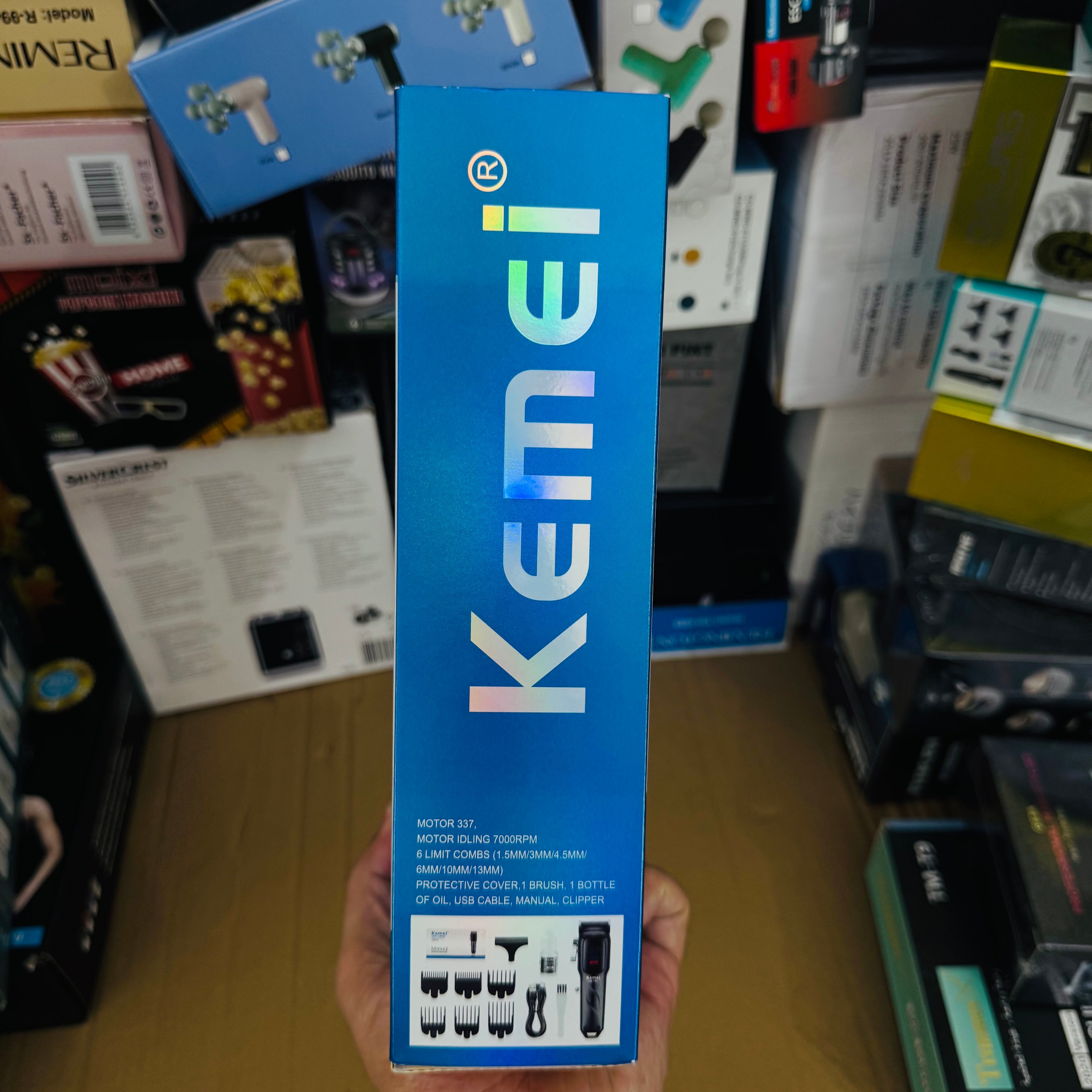 Lot Imported Kemei KM-519A Professional Hair Clipper - 2000mAh Metal Handle Trimmer