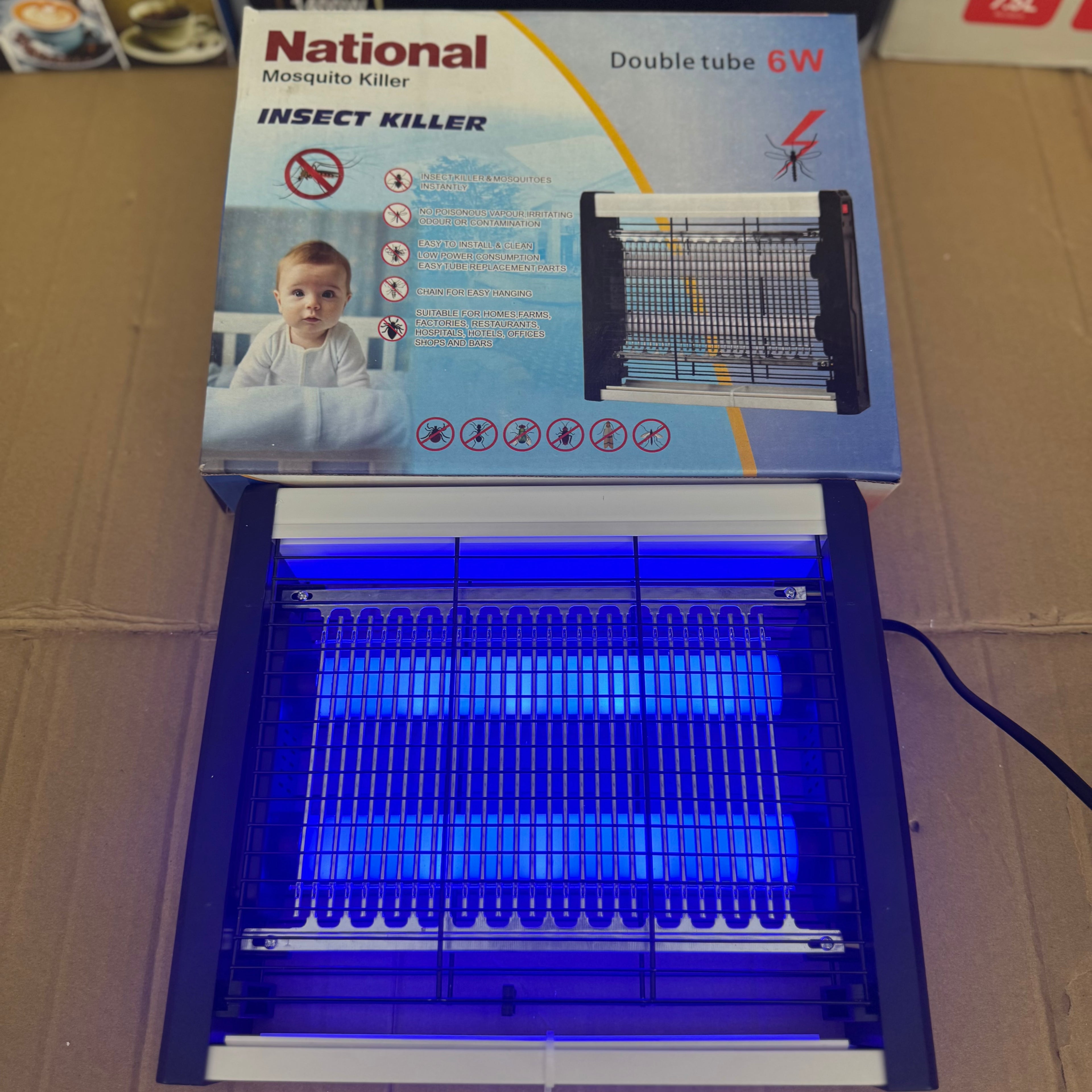 National Electronic Insect Killer | 6W Double Tube Mosquito Killer Lamp