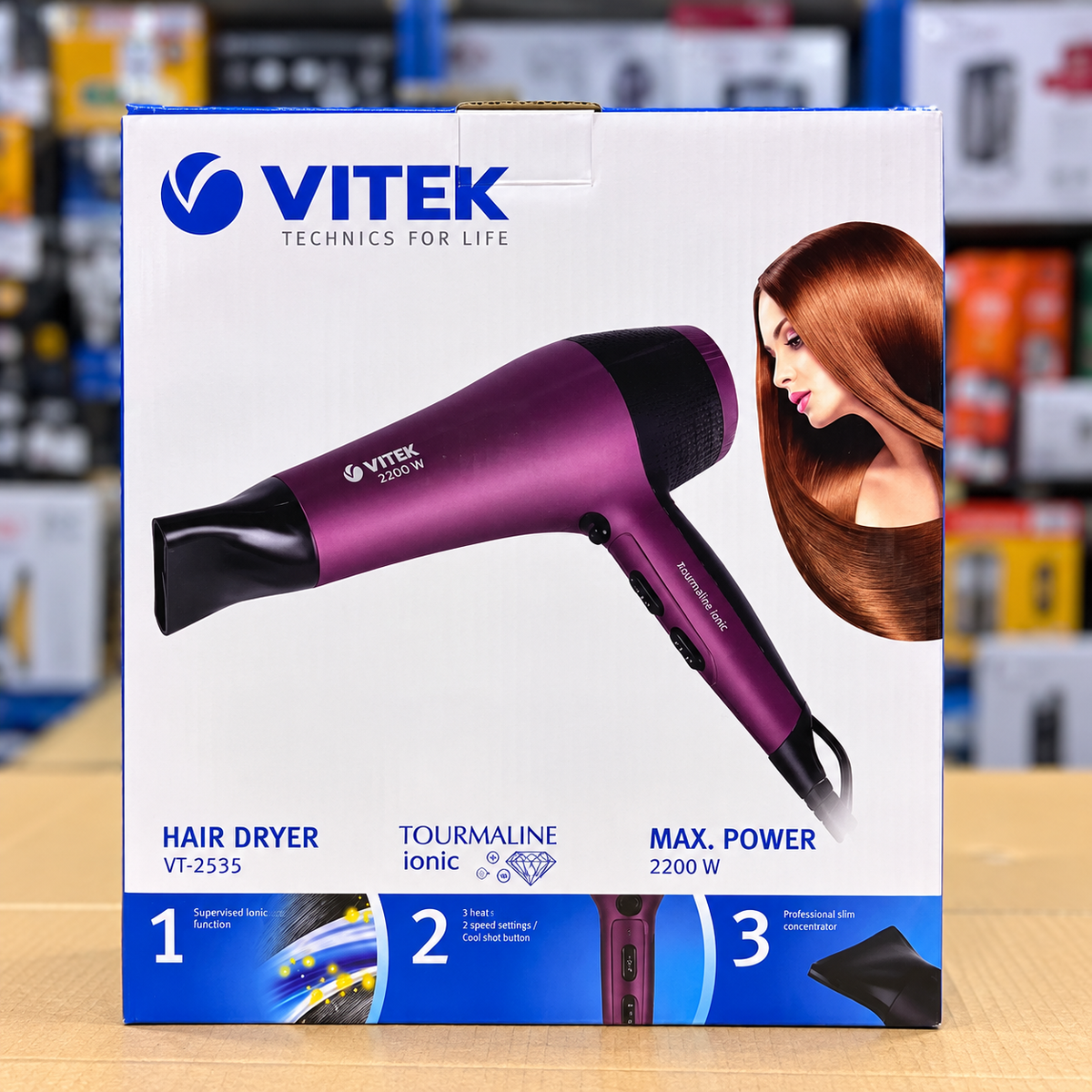 VITEK VT-2535 2200W Tourmaline Ionic Hair Dryer