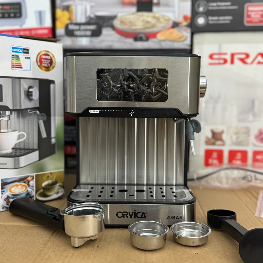 Orvica ORM-6839 Espresso Coffee Maker | 20-Bar Professional Milk Frother
