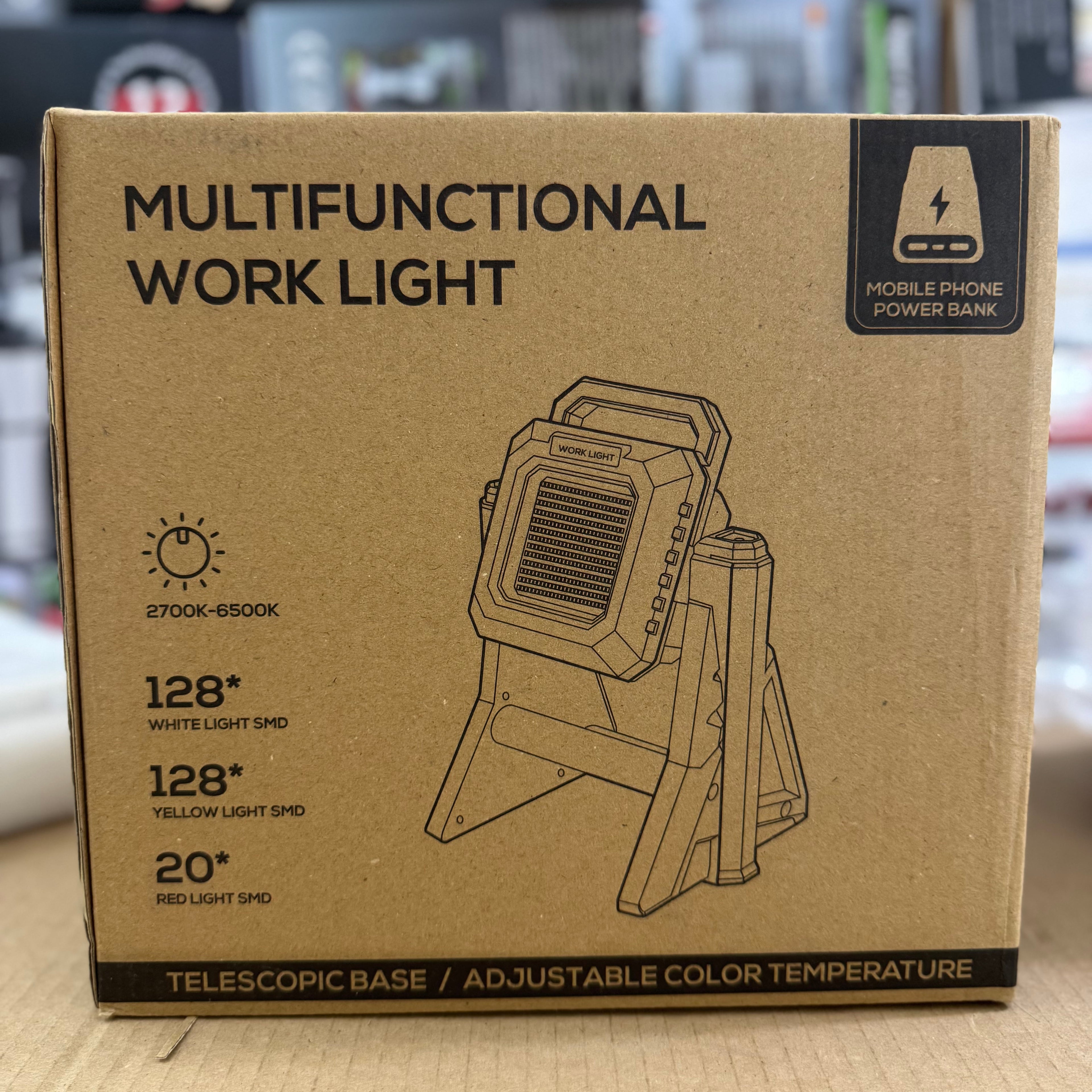 Multifunctional LED Work Light & Power Bank – Lot Imported