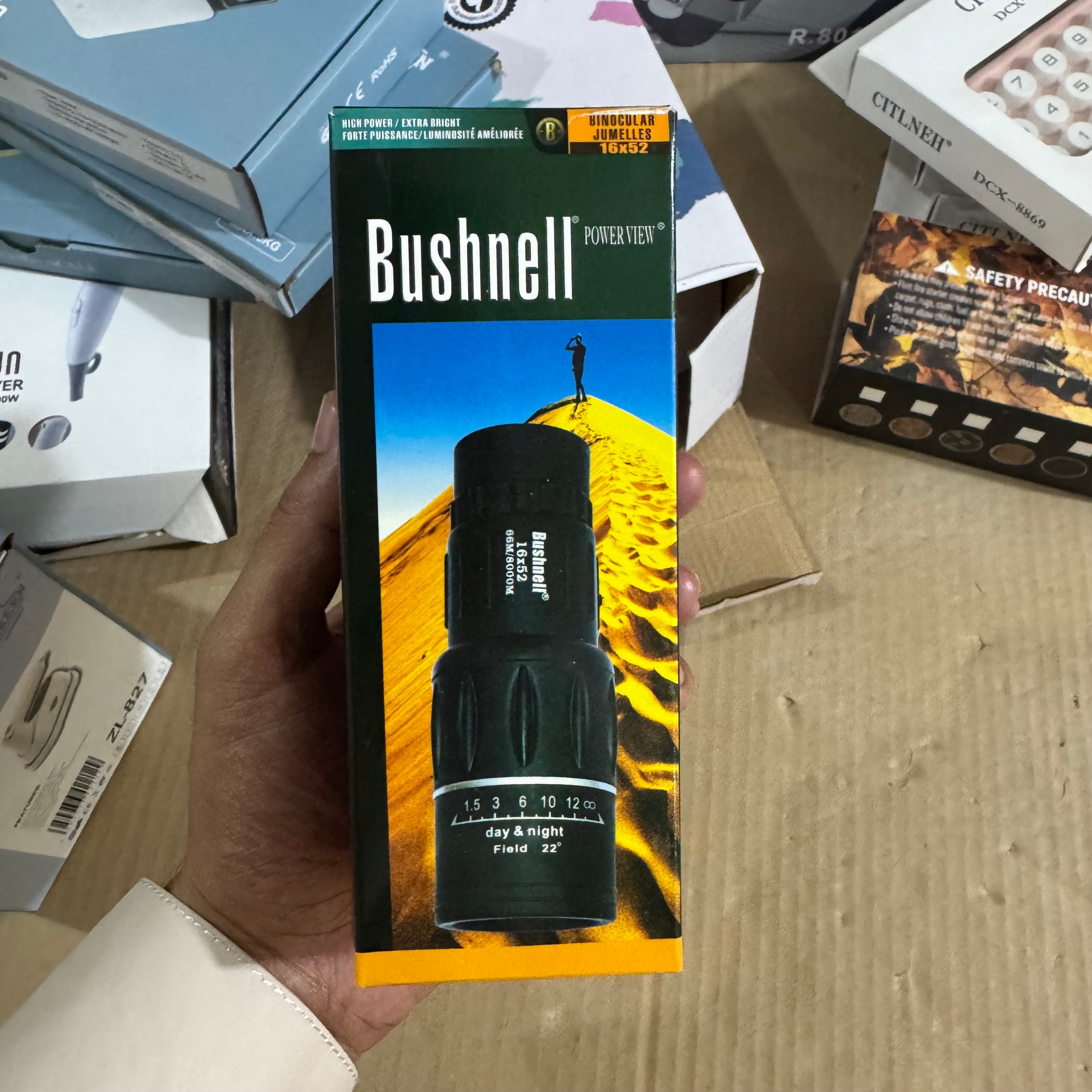 16x52 Bushnell Monocular Telescope | High Power Day & Night Vision | Lot Imported