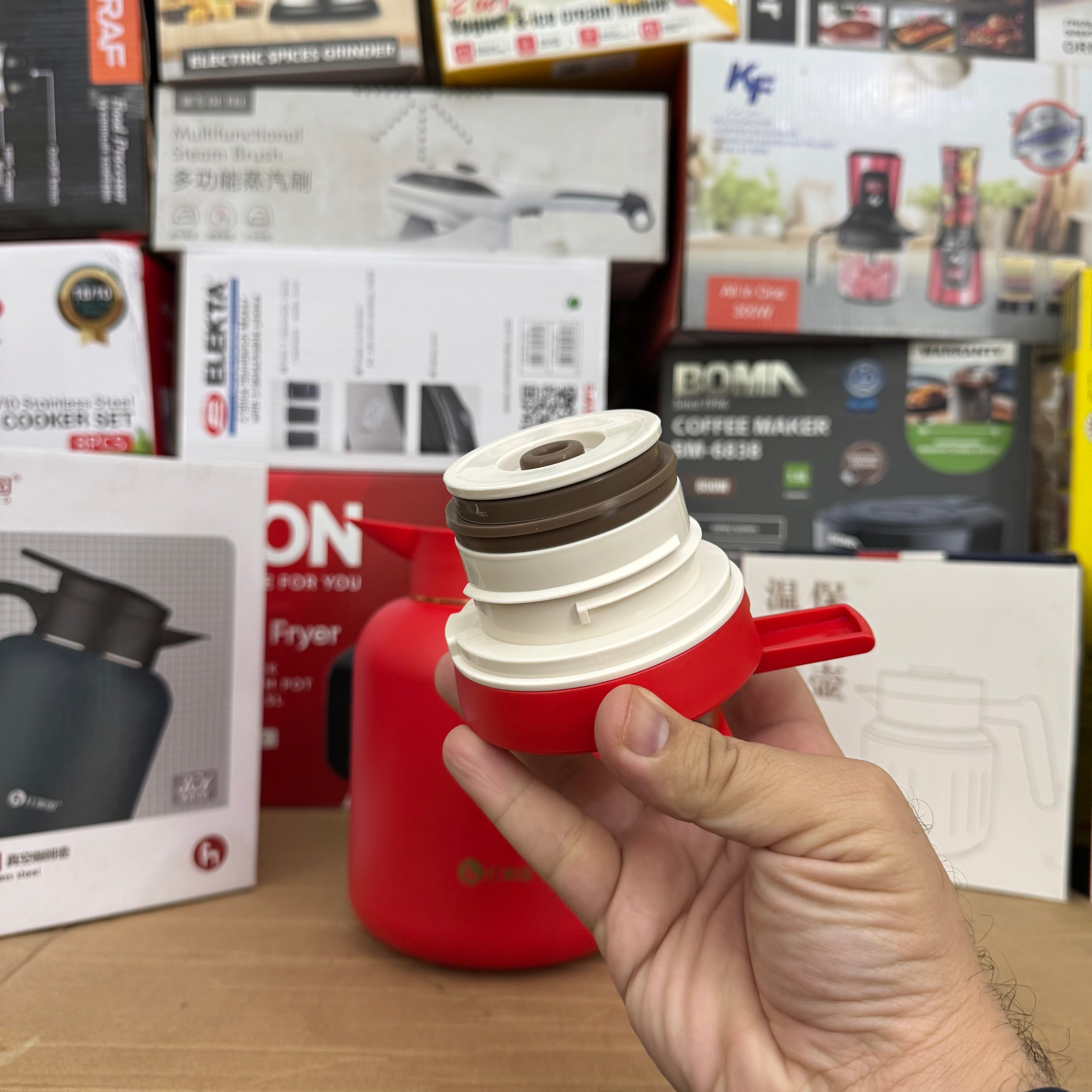 HOMERED 1.7L H09105-6 Vacuum Stainless Steel Thermal Flask | Insulated Coffee & Tea Pot